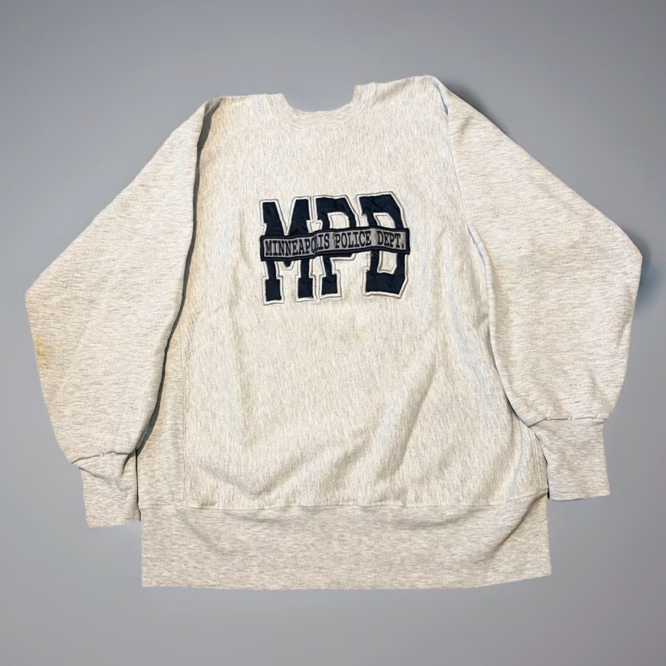 Vintage Rugged Sweats Minneapolis Police Dept. Weave Gray Crewneck Sweatshirt XL Men Size US XL / EU 56 / 4 - 2 Thumbnail