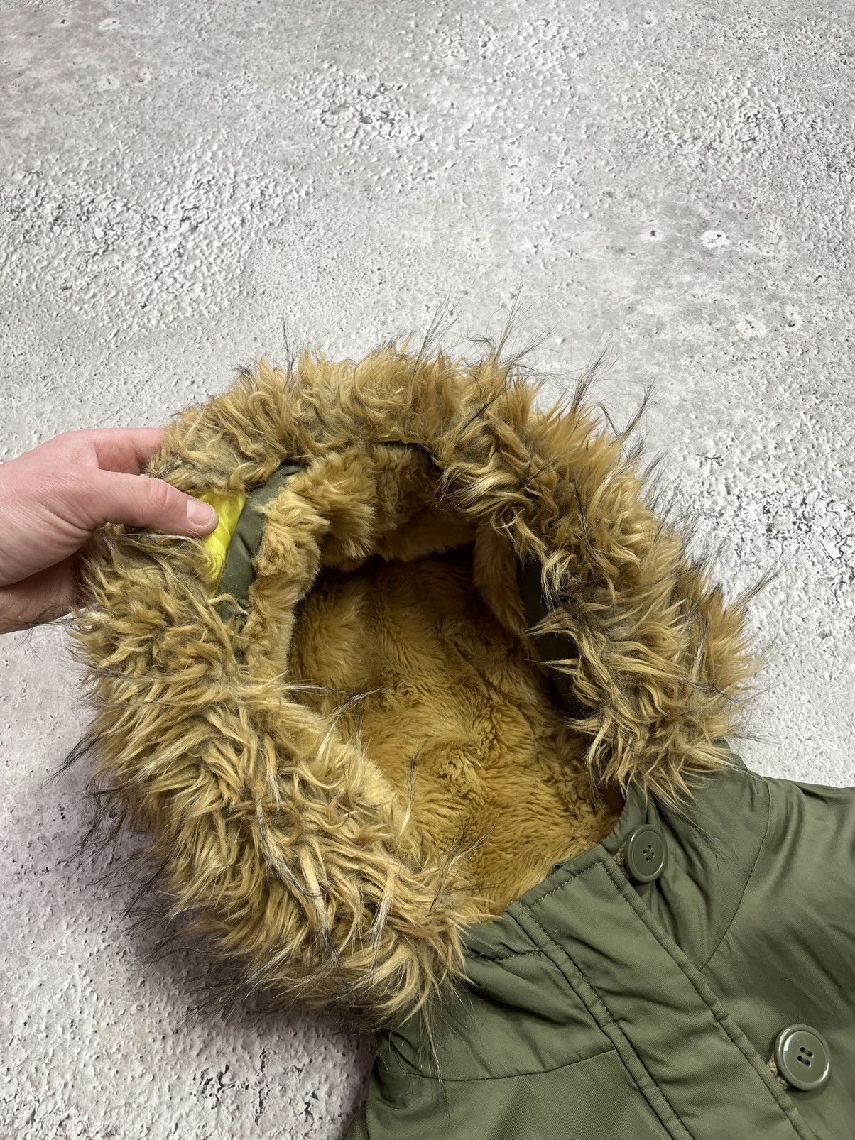 Other Women’s Olive Faux Fur Hood Bomber Jacket S Size S / US 4 / IT 40 - 6 Thumbnail