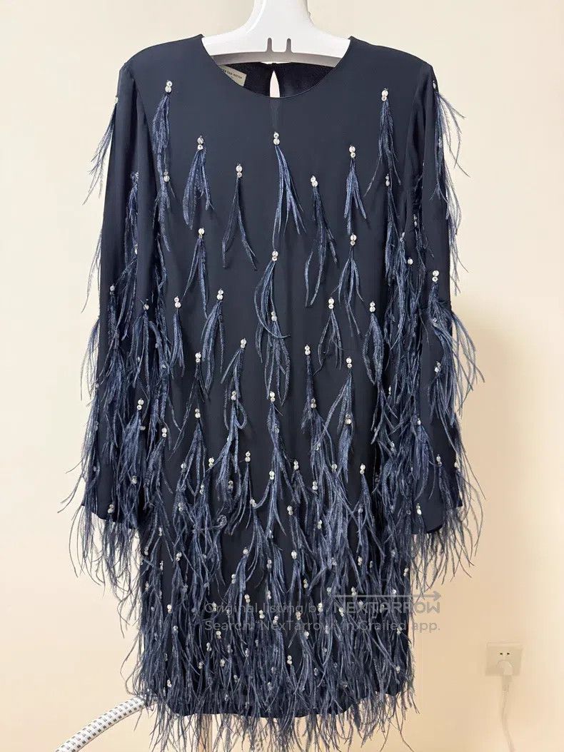 Dries Van Noten Dries Van Noten size:38 Runway-Style Feather and Rhineston Size S / US 4 / IT 40 - 3 Thumbnail