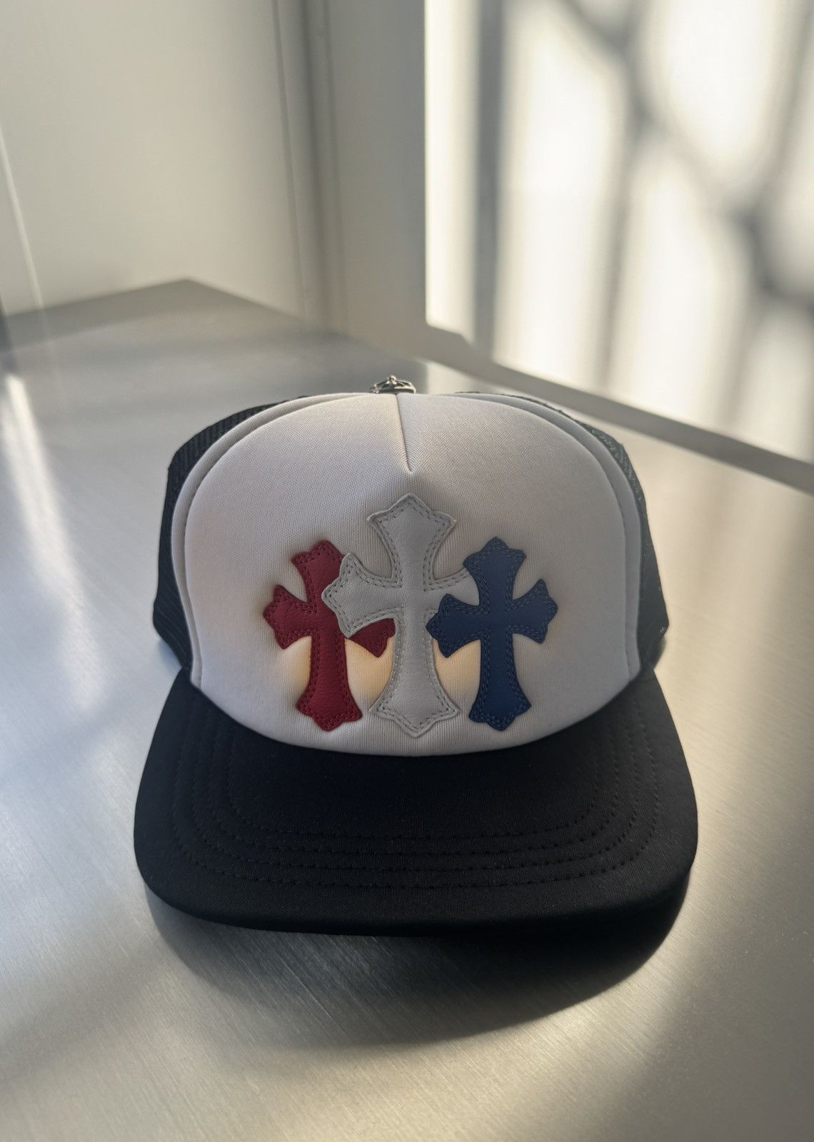 Chrome Hearts Chrome Hearts Cemetery cross patch 4th of July trucker hat Size ONE SIZE - 3 Thumbnail