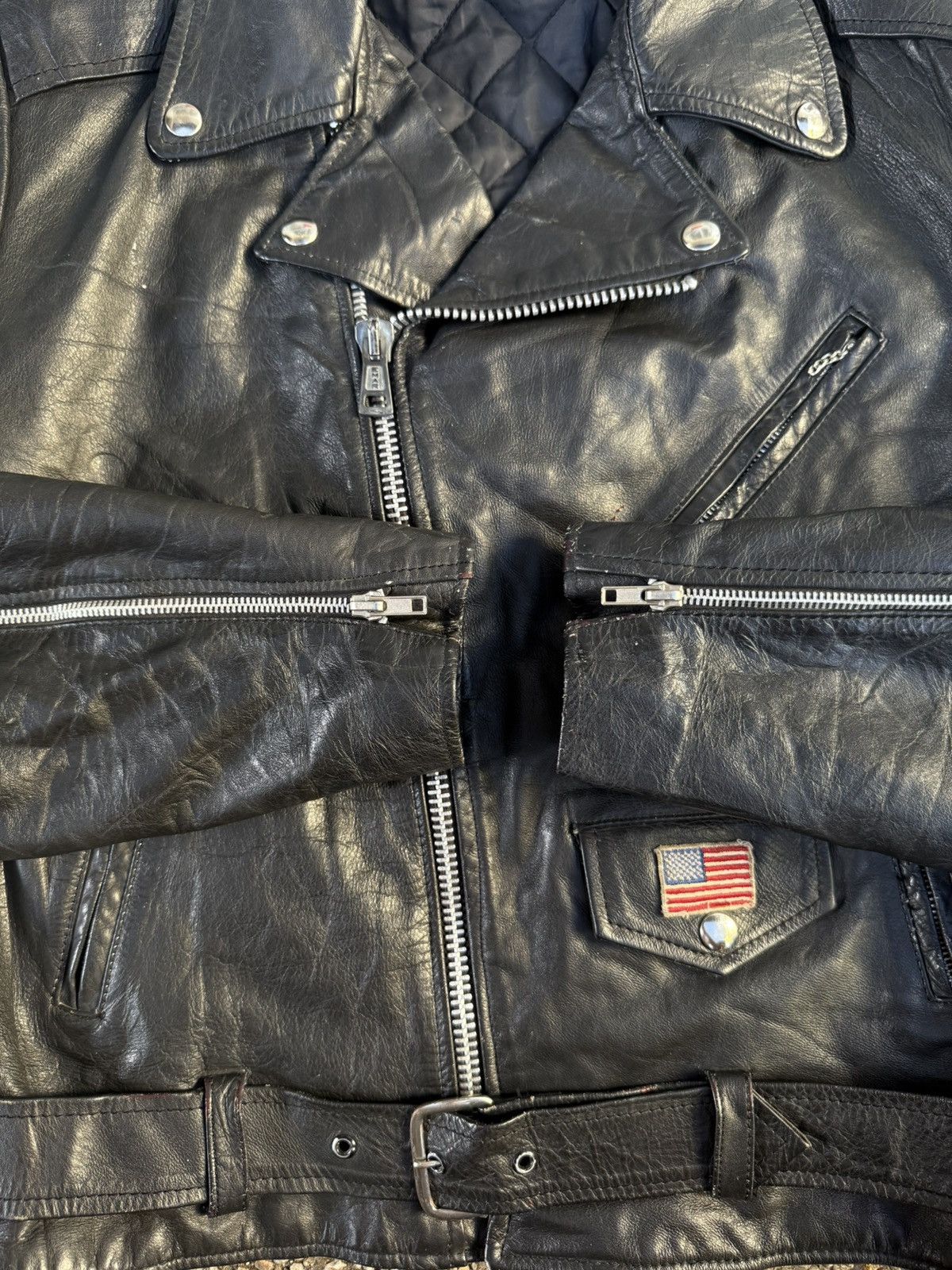 Sears 70's-80's Sears Made in USA Leather Biker Size US S / EU 44-46 / 1 - 5 Thumbnail
