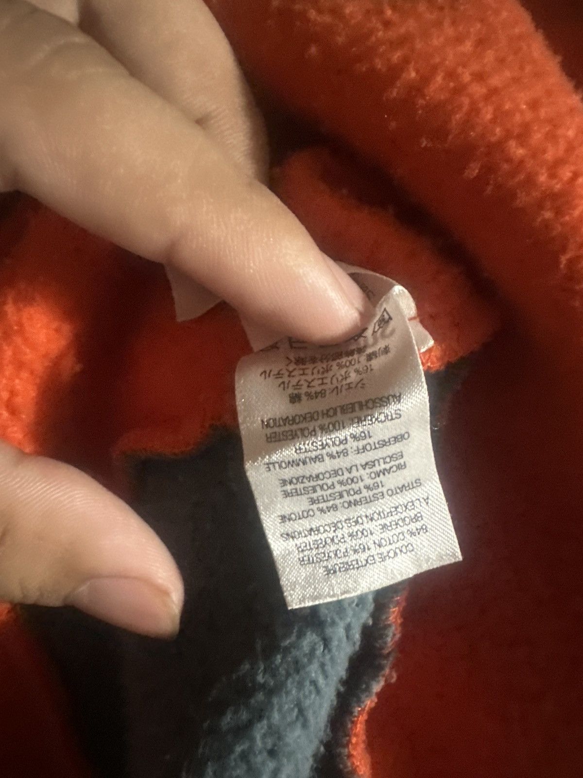 Supreme Falcon Raglan Zip Up Hooded Sweatshirt 'Orange Grey
