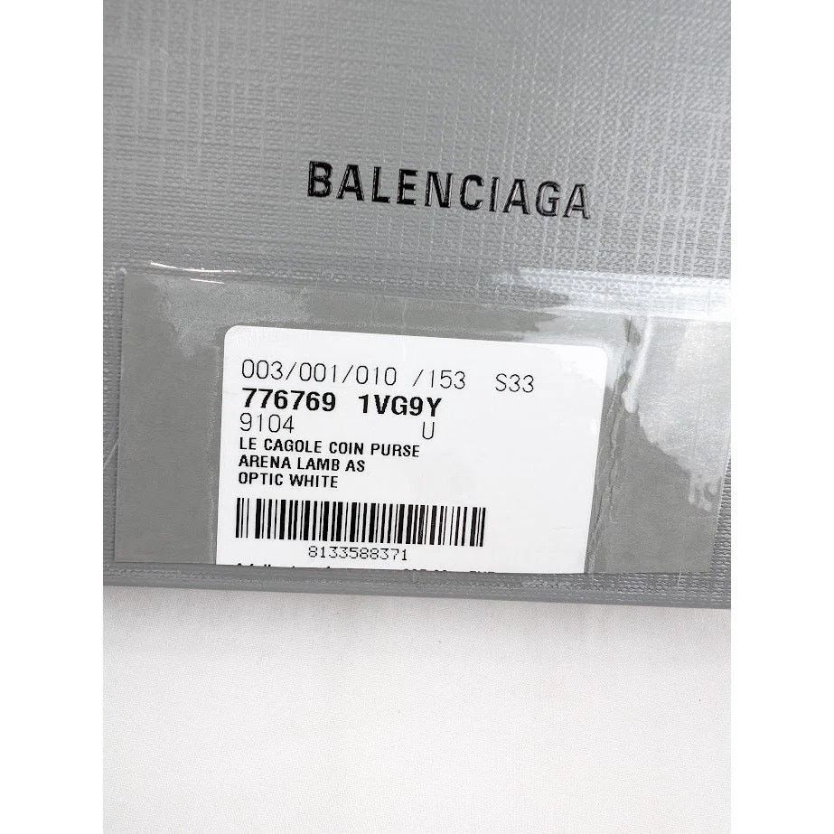 Balenciaga o1rshd1 Size: OS / Le Cagole Coin Purse in Optic White Size ONE SIZE - 8 Thumbnail