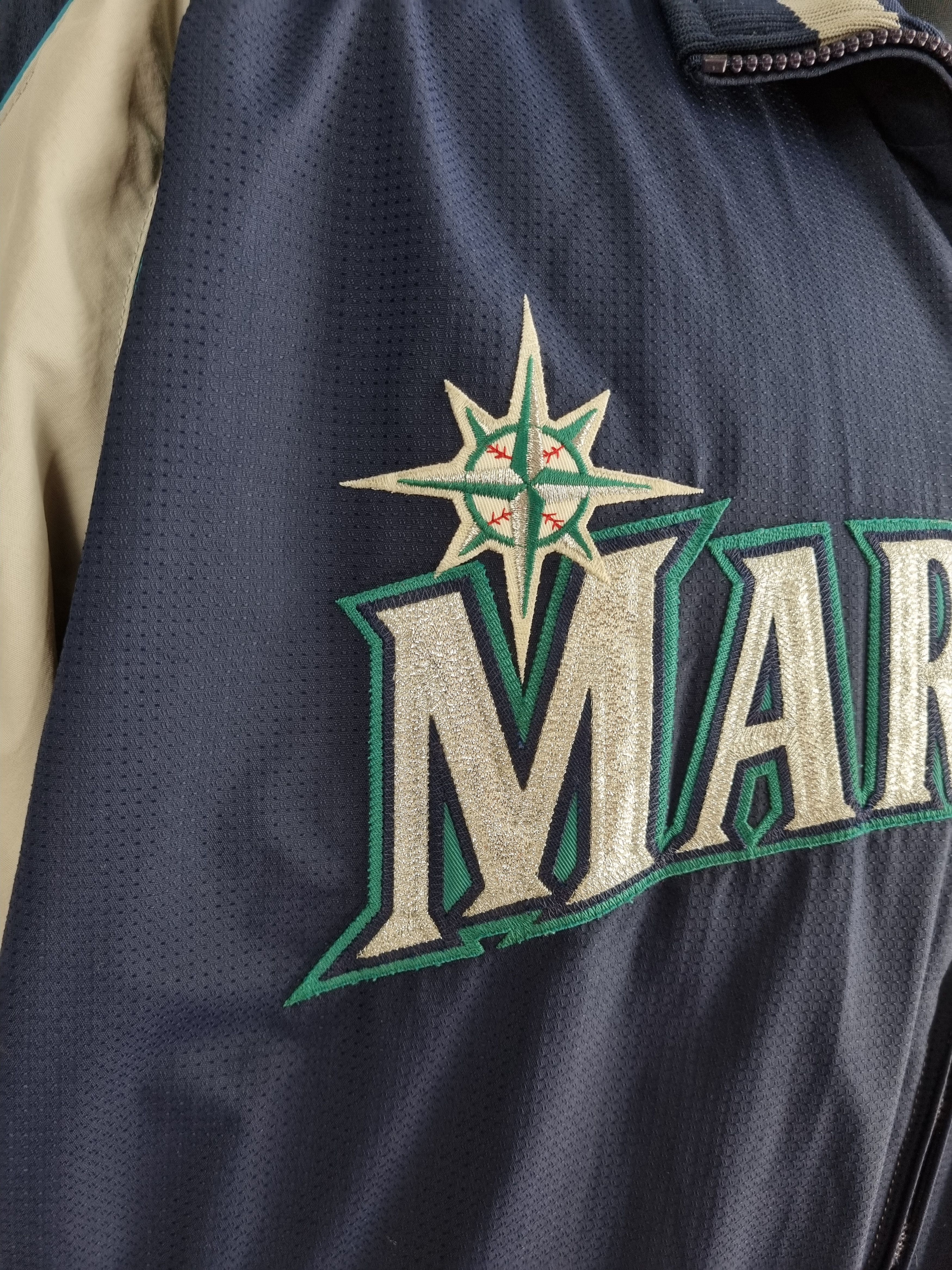 MLB × Majestic × Vintage 90s Marimers MLB Majestic Vintage Big Logo Jacket Size US XXL / EU 58 / 5 - 11 Thumbnail