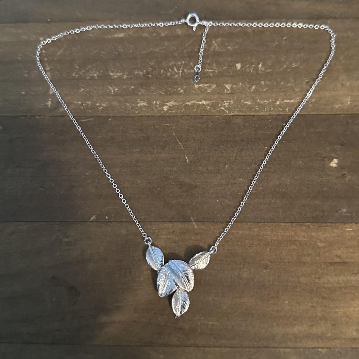 Other Vintage silver tone leaves pendant necklace Size ONE SIZE - 2 Thumbnail