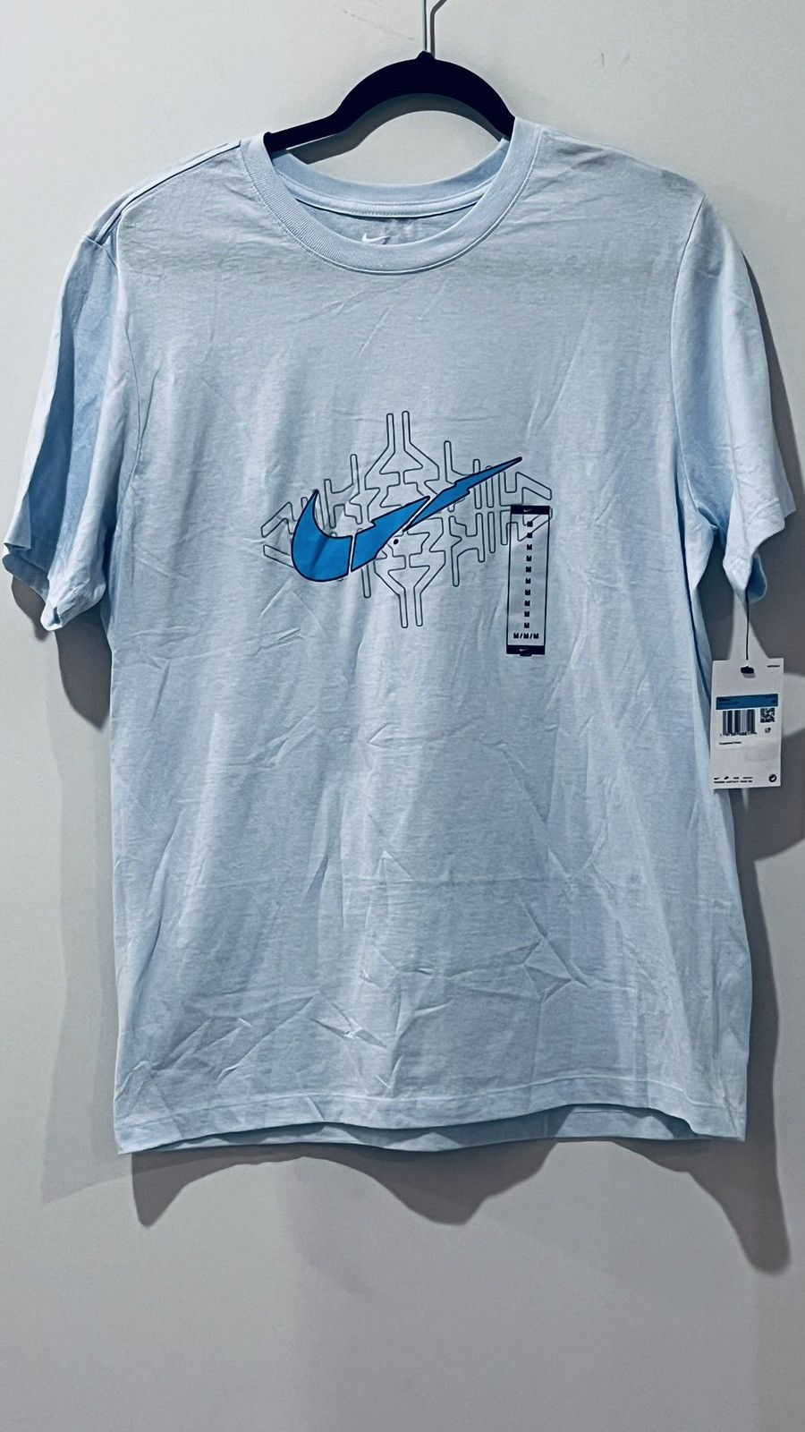 Nike Nike Graphic Swoosh T-Shirt Light Blue Short Sleeve Size M Size US M / EU 48-50 / 2 - 1 Thumbnail