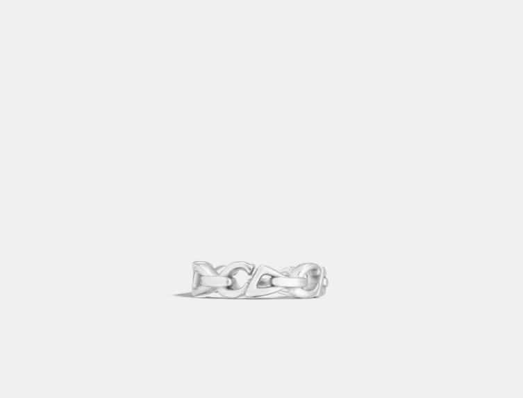 Dior o1w1db11025 R3470H Size : OS / Chain Link Ring in Silver Size ONE SIZE - 2 Thumbnail