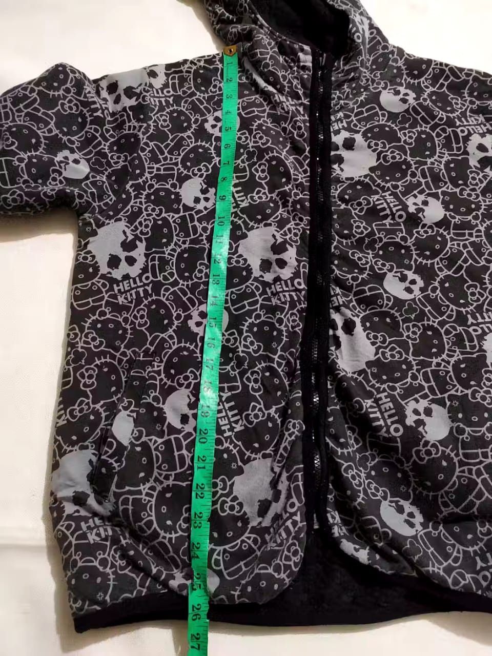Anime Rare Hello Kitty Horn Bunny Devil Fullprint Skull Zip hoodie Size US L / EU 52-54 / 3 - 13 Thumbnail