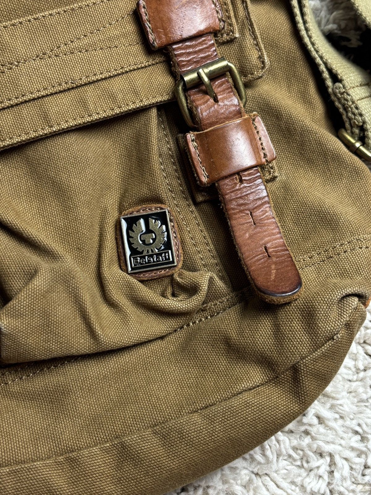 Belstaff Belstaff Vintage Colonial Canvas Leather Shoudler Bag Rare Size ONE SIZE - 4 Thumbnail