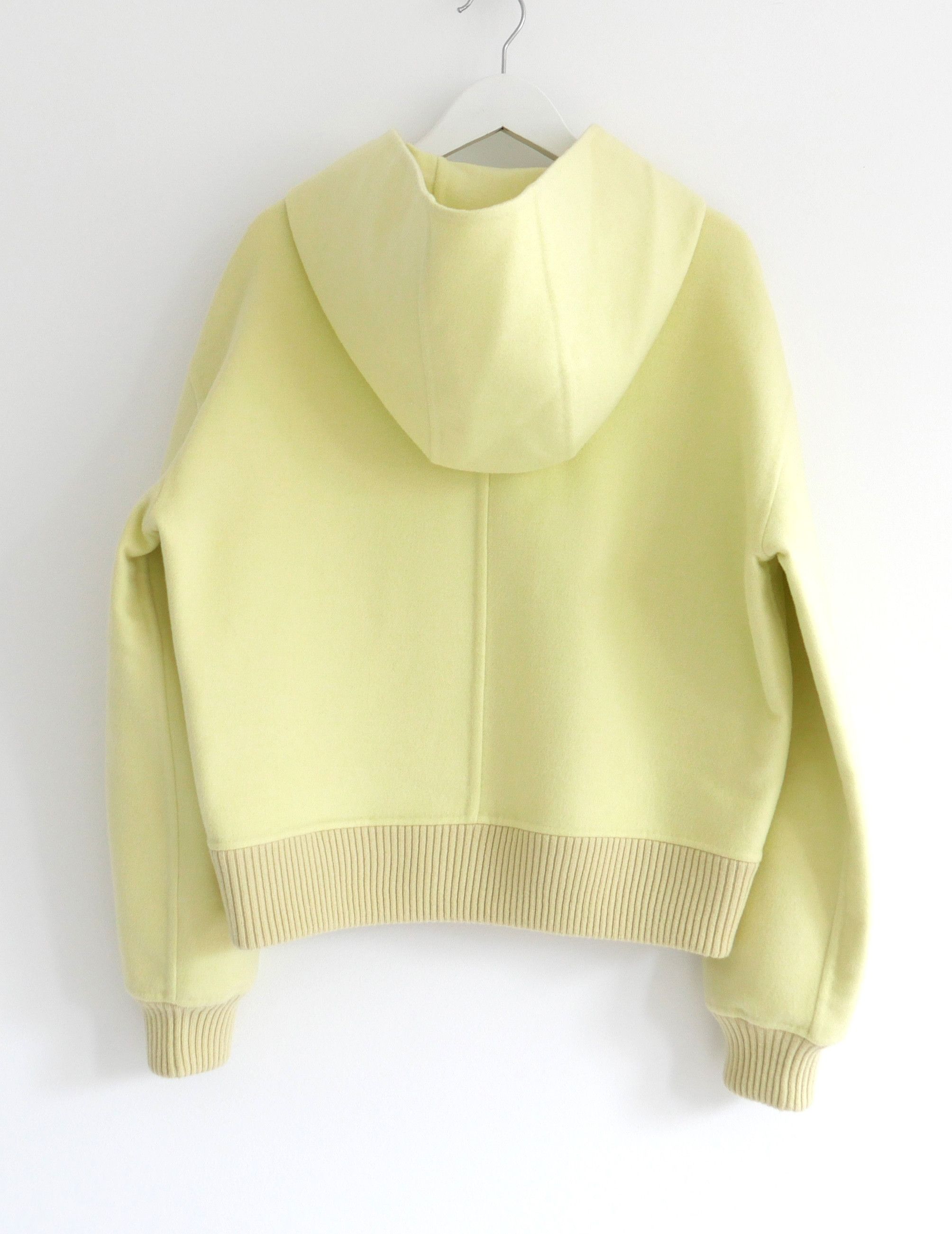 Hermes Hermes Acid Yellow Double Faced Cashmere Hooded Jacket Size XS / US 0-2 / IT 36-38 - 2 Thumbnail