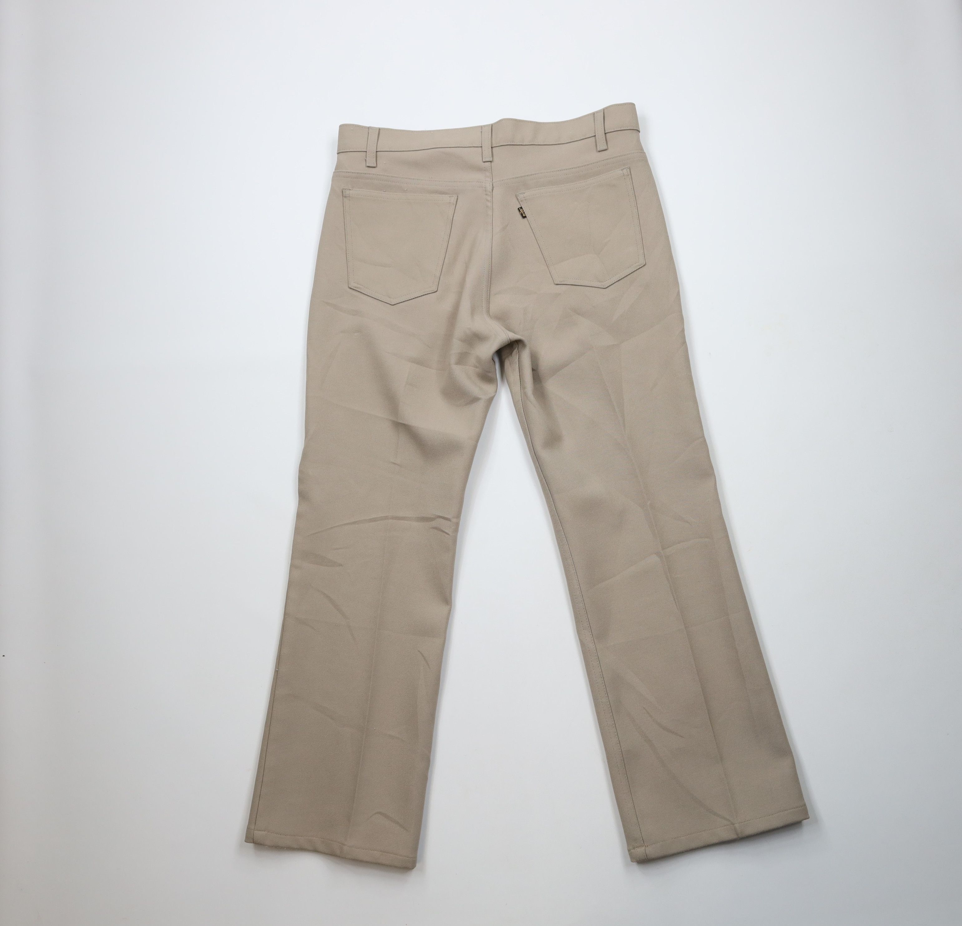 Levi's × Vintage Vintage 90s Levis Flared Wide Leg Chino Pants Trousers Beige Size US 34 / EU 50 - 10 Thumbnail