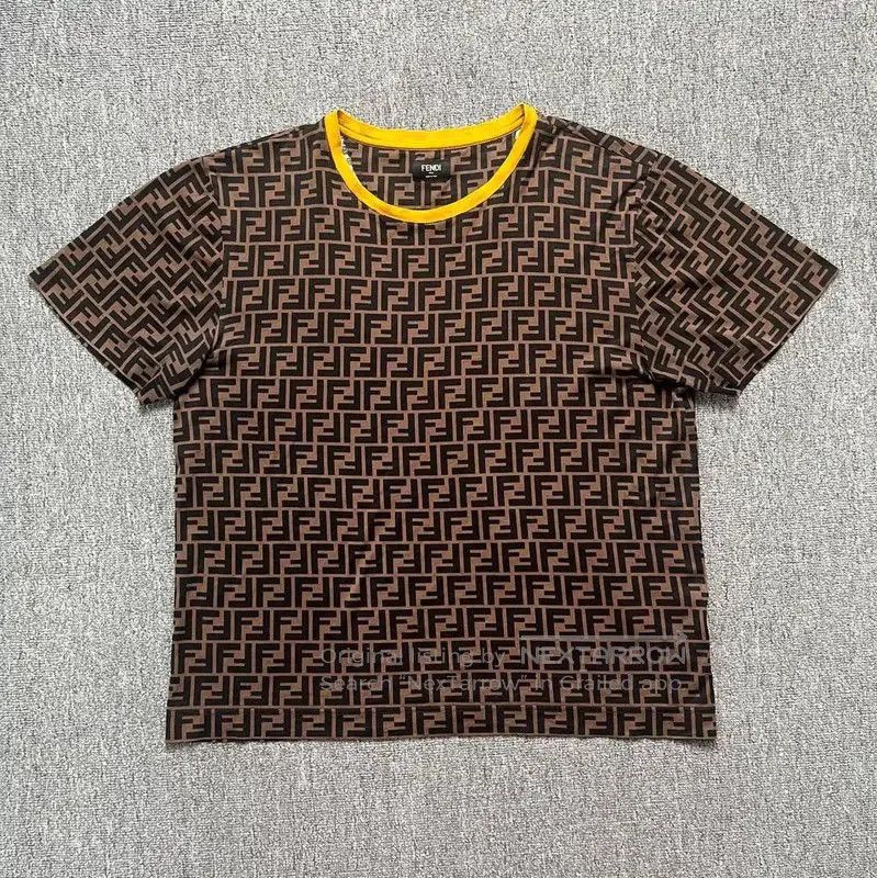 Fendi Fendi Brown Cotton Men's T-Shirt . Size US L / EU 52-54 / 3 - 1 Thumbnail