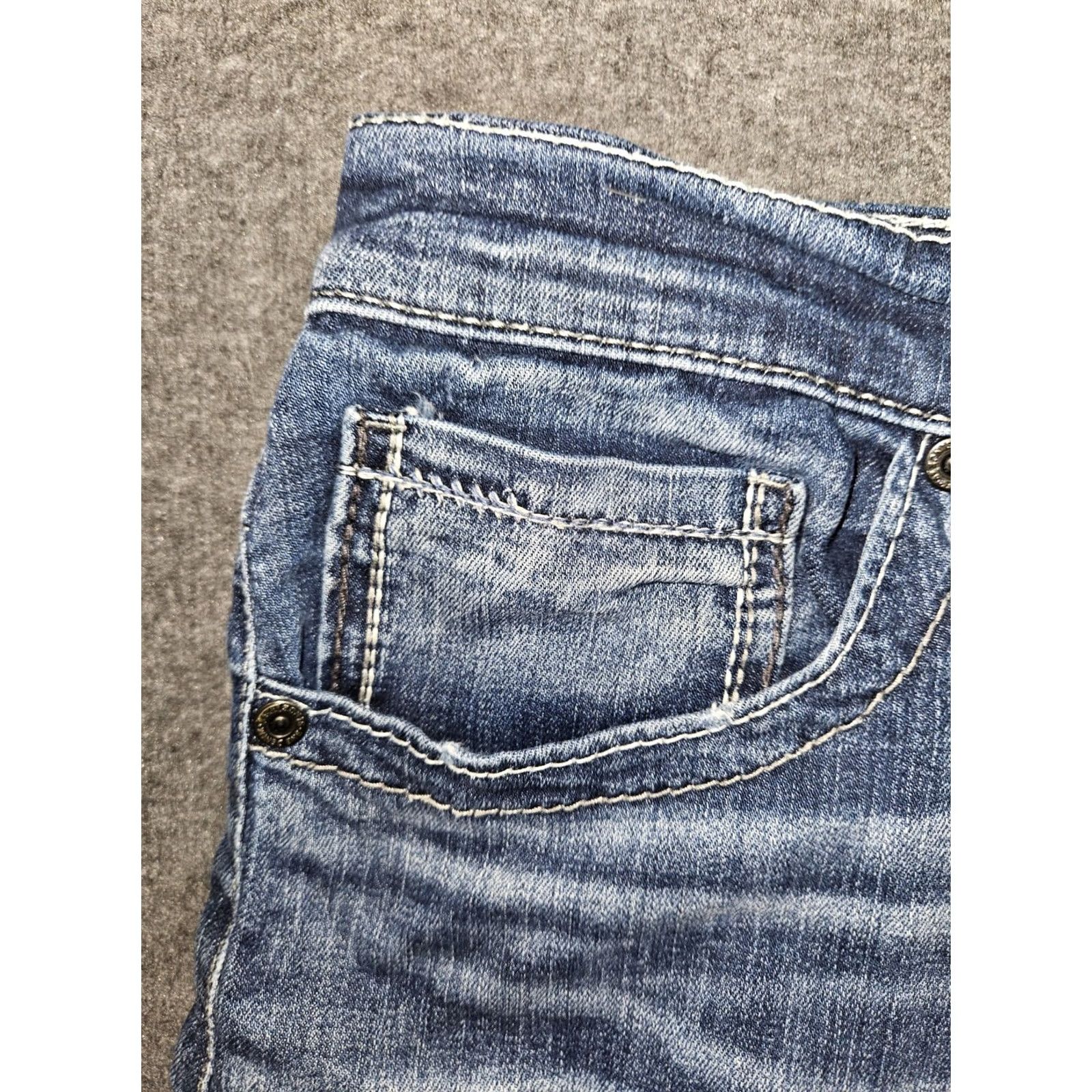 Vintage BKE Seth Jeans Men 36S Straight Leg Blue Denim Stretch Embroidered Preppy Size US 36 / EU 52 - 7 Thumbnail