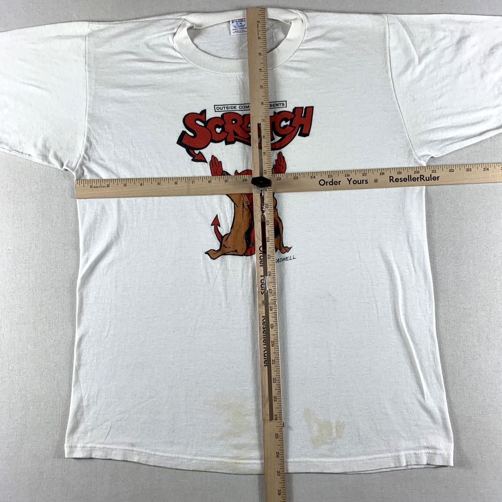 Jerzees VINTAGE Jerzees Scratch Comics Treadwell T-shirt Mens XL White Single Stitch Shirt Adult Mens XL White Graphic Tee 1980s Comics Mens Size US XL / EU 56 / 4 - 5 Thumbnail