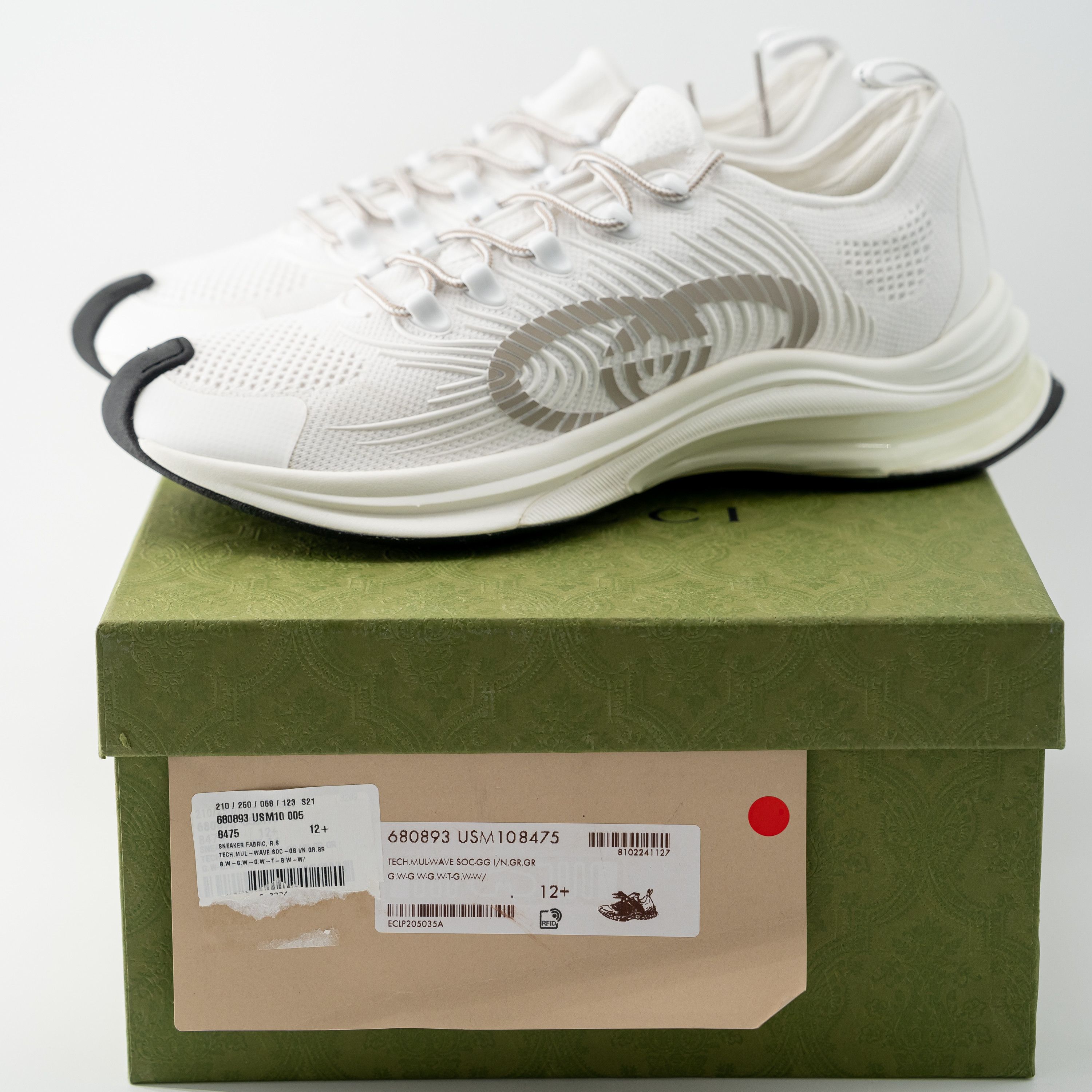 Gucci 12.5G - Gucci Run Sneaker White Black GG logo Size US 13 / EU 46 - 9 Thumbnail