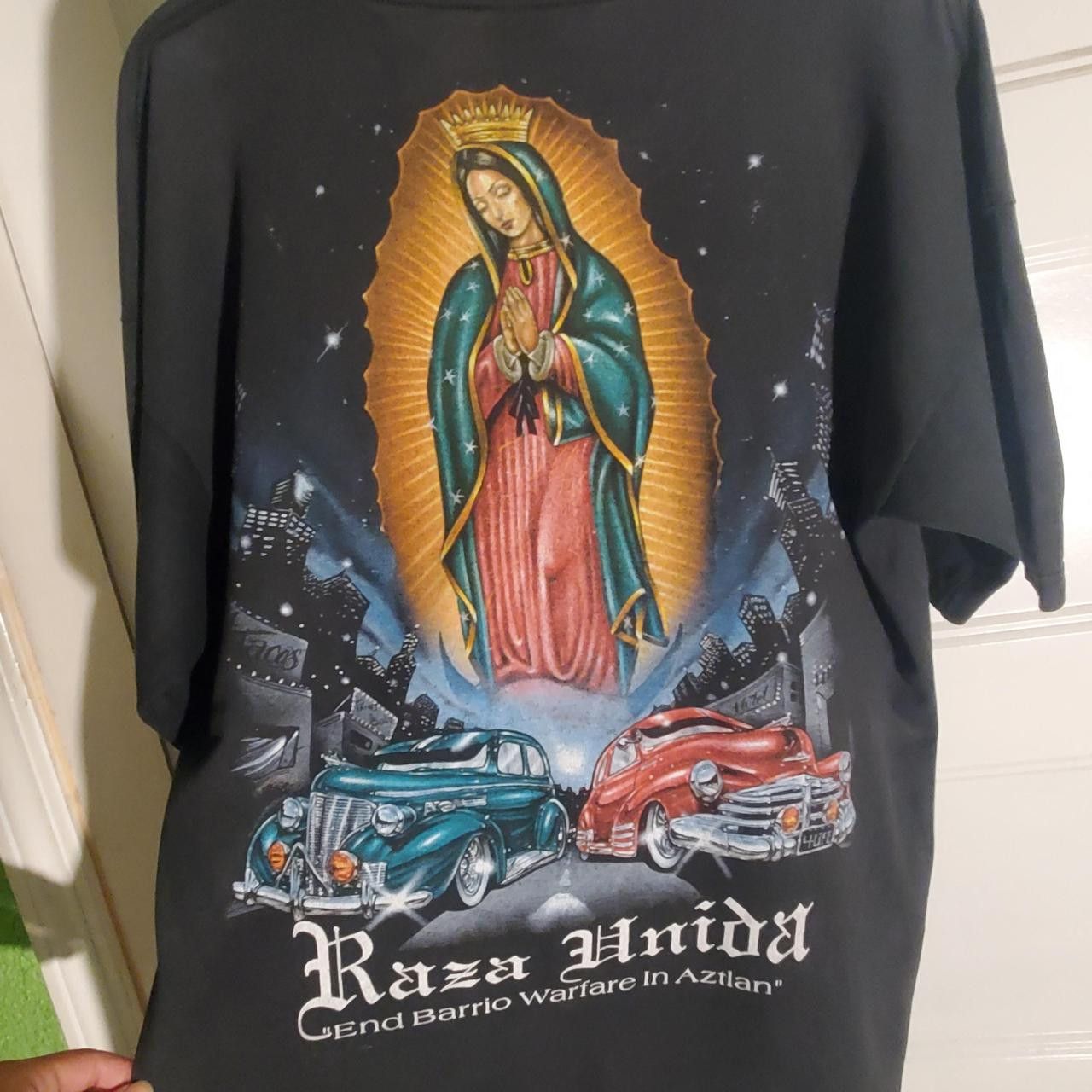 Homies Vintage 90s aztlan raza unida Virgen de Guadalupe lowriders Size US XL / EU 56 / 4 - 6 Thumbnail