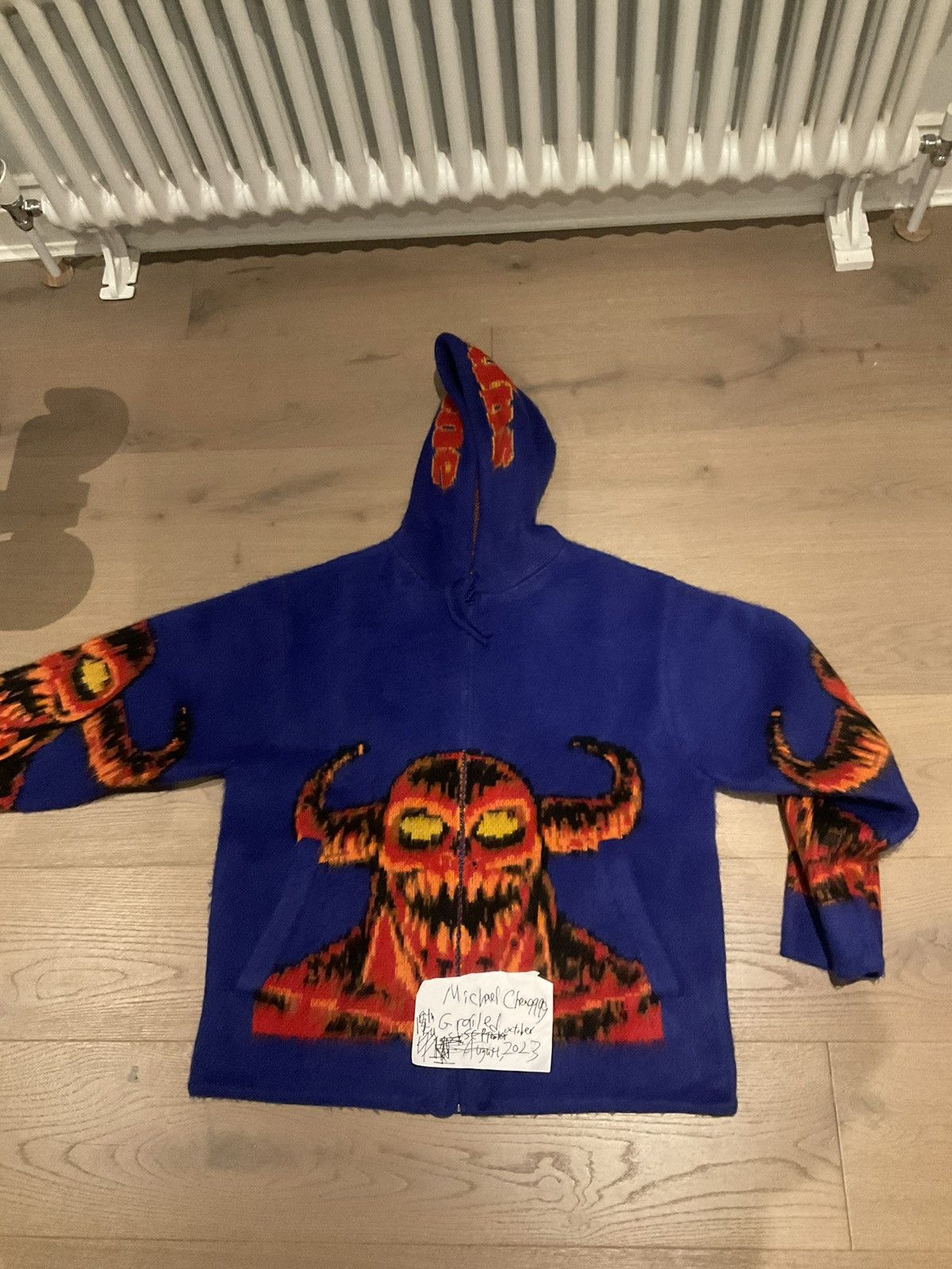Supreme Supreme toy machine zip up hooded sweater blue | Grailed