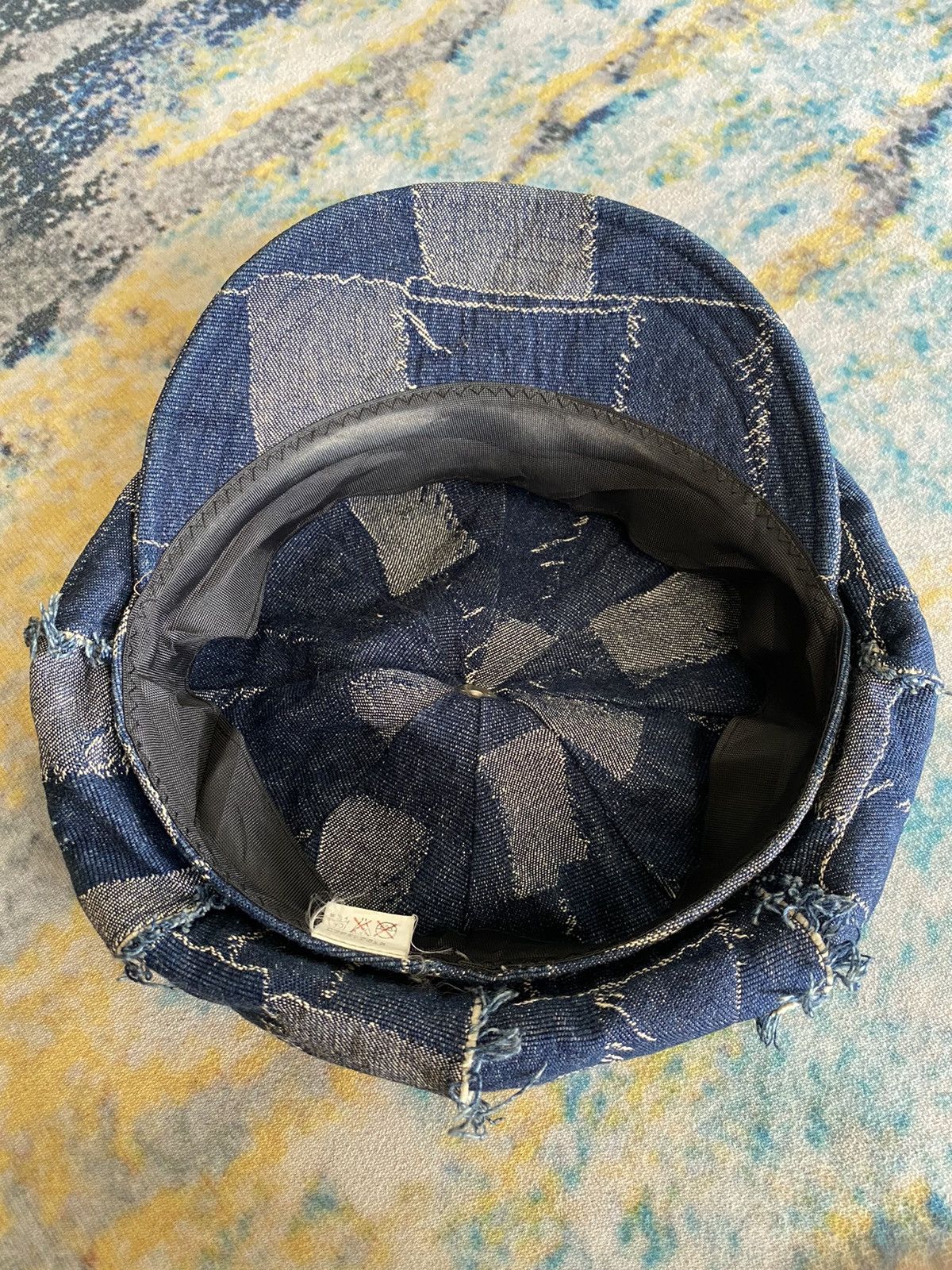 Japanese Brand Vintage Bakerboy Blue Denim Strips Distressed Japan Size ONE SIZE - 5 Thumbnail