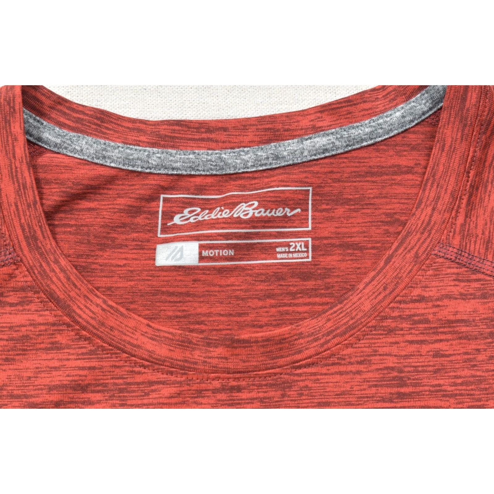 Eddie Bauer Eddie Bauer Motion Men's T-Shirt Short Sleeve Red Heather 2XL FreeDry Logo Crew Neck Shirt Mens Regular Fit Size US 39 - 5 Thumbnail