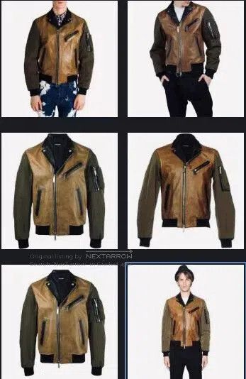 Dsquared2 dsquared2 Biker Bomber Leather Jacket. Size US M / EU 48-50 / 2 - 9 Thumbnail