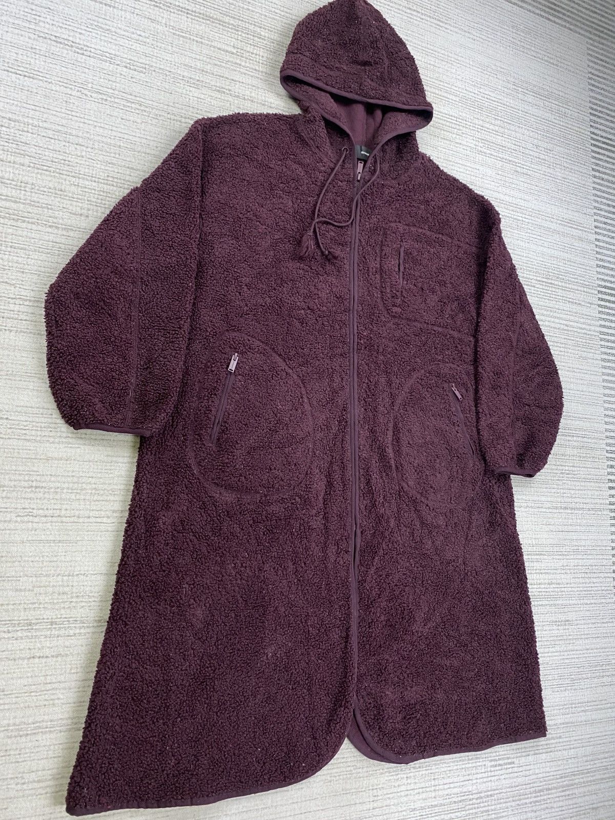 GU × Japanese Brand × Undercover Vintage Gu X Undercover Dark Maroon Long Sherpa Jacket Size US XL / EU 56 / 4 - 3 Thumbnail