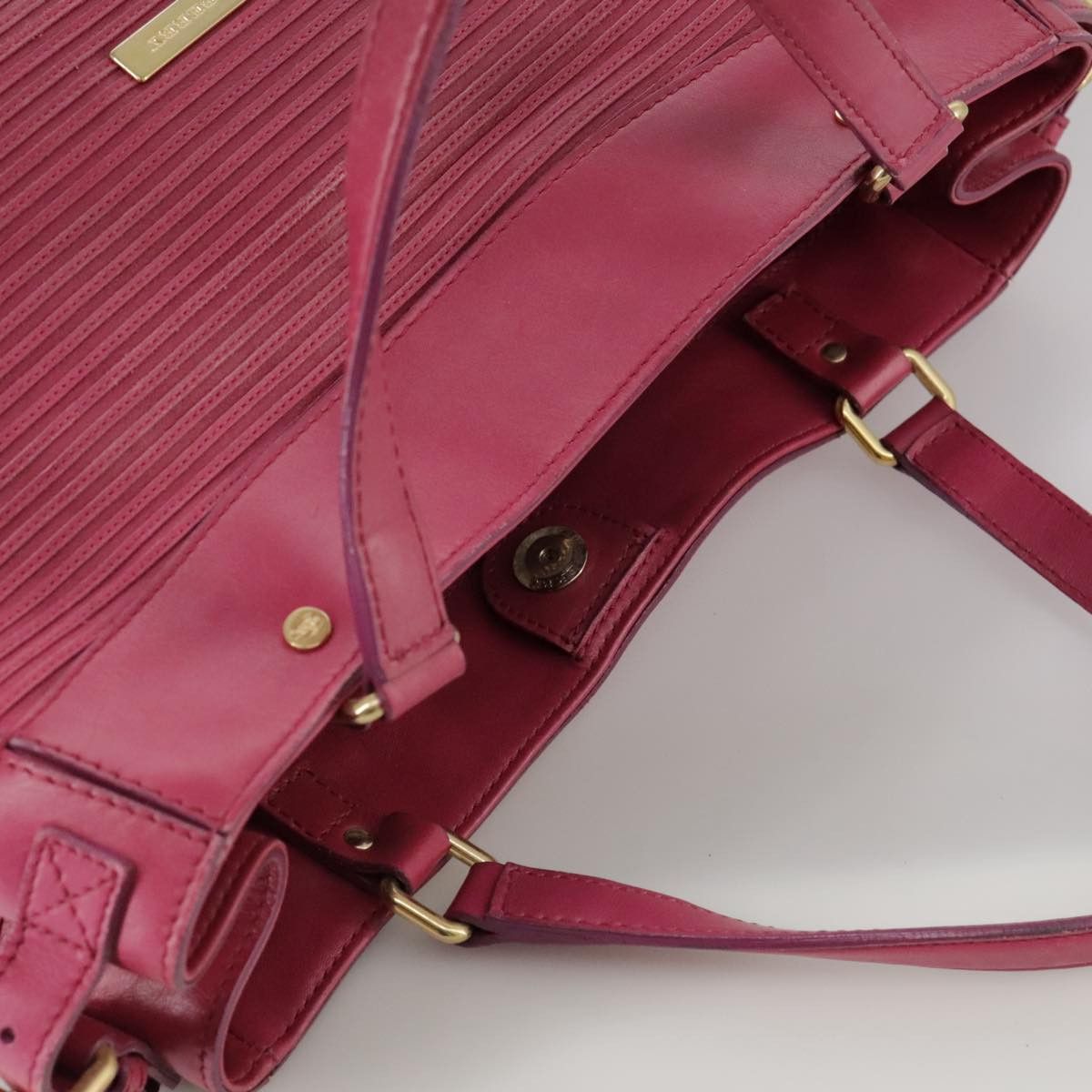 Burberry Blue Label Hand Bag Leather Pink Gold