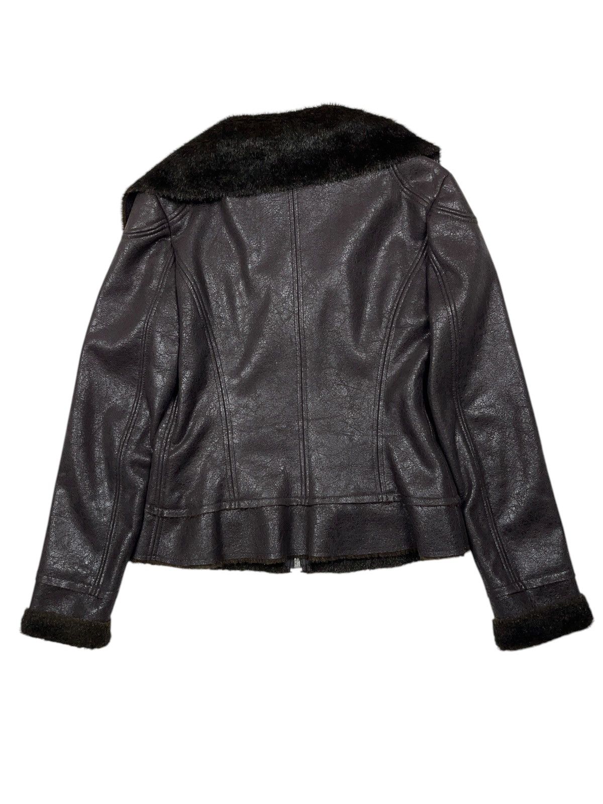 Miss Sixty Vintage Miss Sixty Faux Fur Biker Shearling Jacket Size L / US 10 / IT 46 - 12 Thumbnail