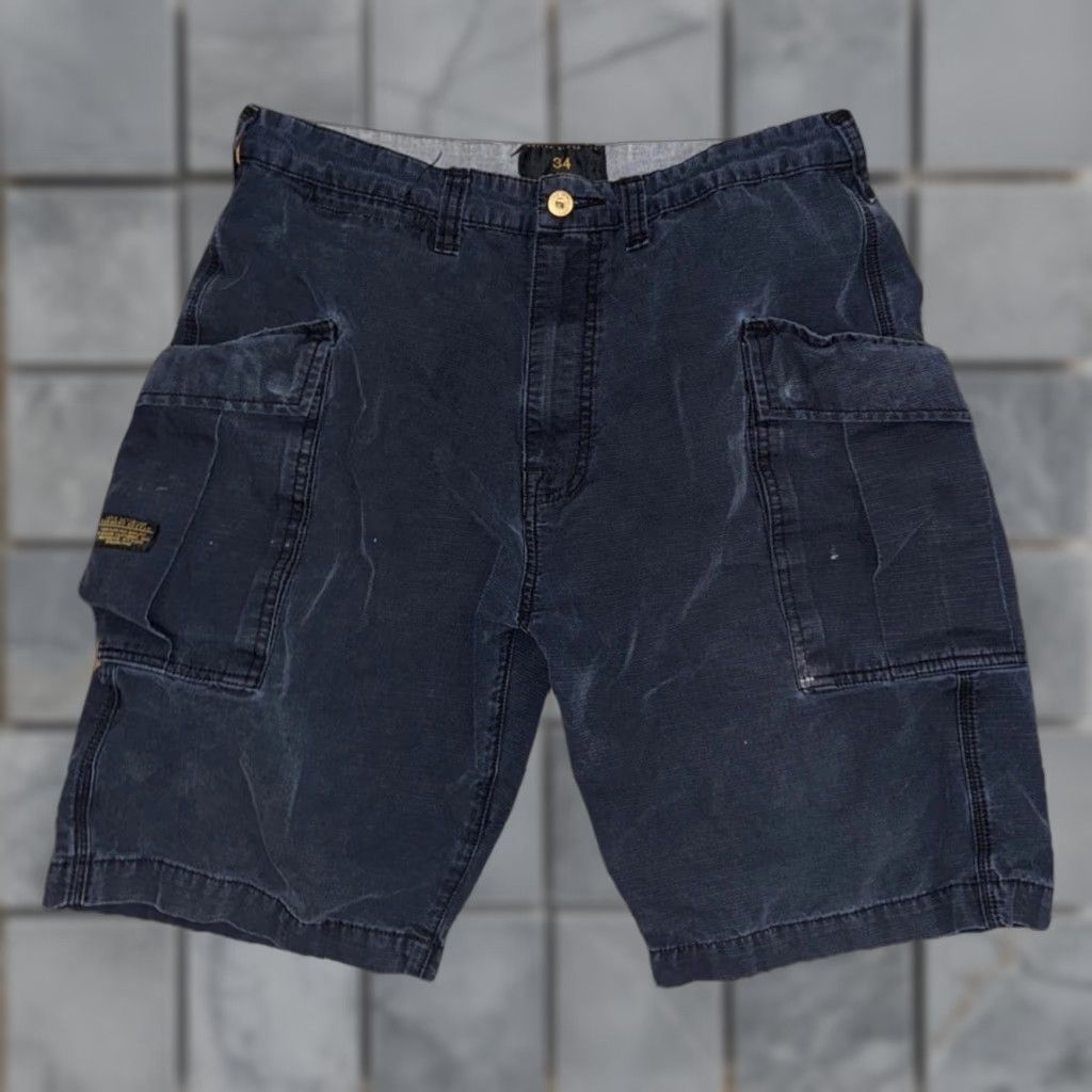 Vintage 10.Deep Cargo Shorts Navy Blue Mens Size 34 Utility Streetwear Skater Military Outdoors Hiking Cotton Cargo Boys/Girls? Size US 34 / EU 50 - 1 Thumbnail