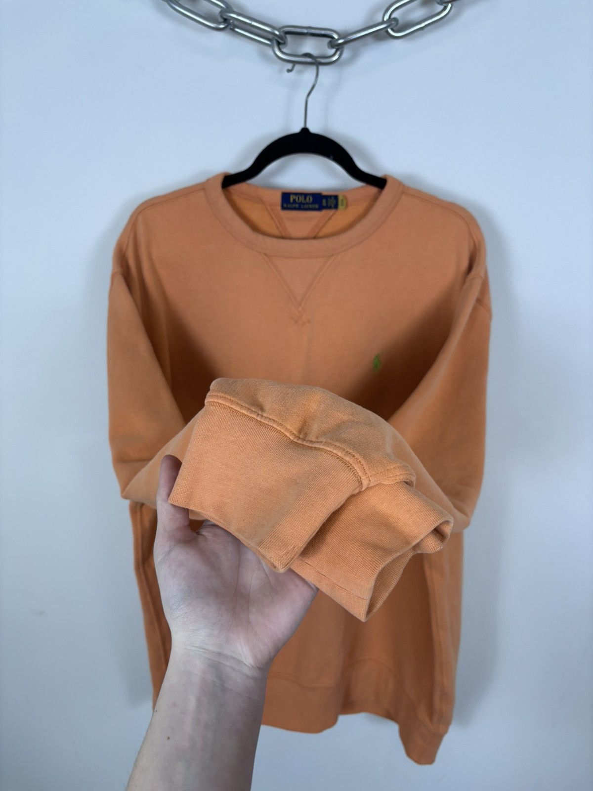 Polo Ralph Lauren Polo Ralph Lauren Men’s Orange Cotton Preppy Sweatshirt Size US XL / EU 56 / 4 - 7 Thumbnail
