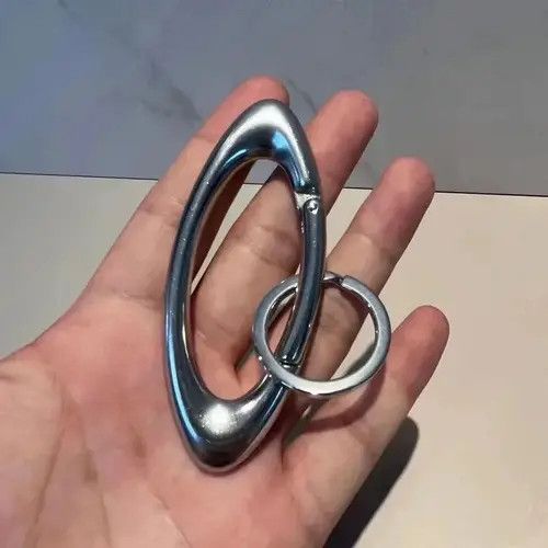 Japanese Brand Hitomi x Maezo Y2k Silver Keychain Essential Icon Carabiner Size ONE SIZE - 8 Thumbnail