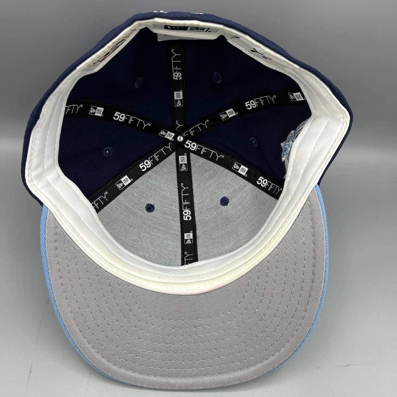 New Era Los Angeles LA Angels Hat Men 7 3/8 Blue MLB Fitted Cap Size ONE SIZE - 2 Thumbnail