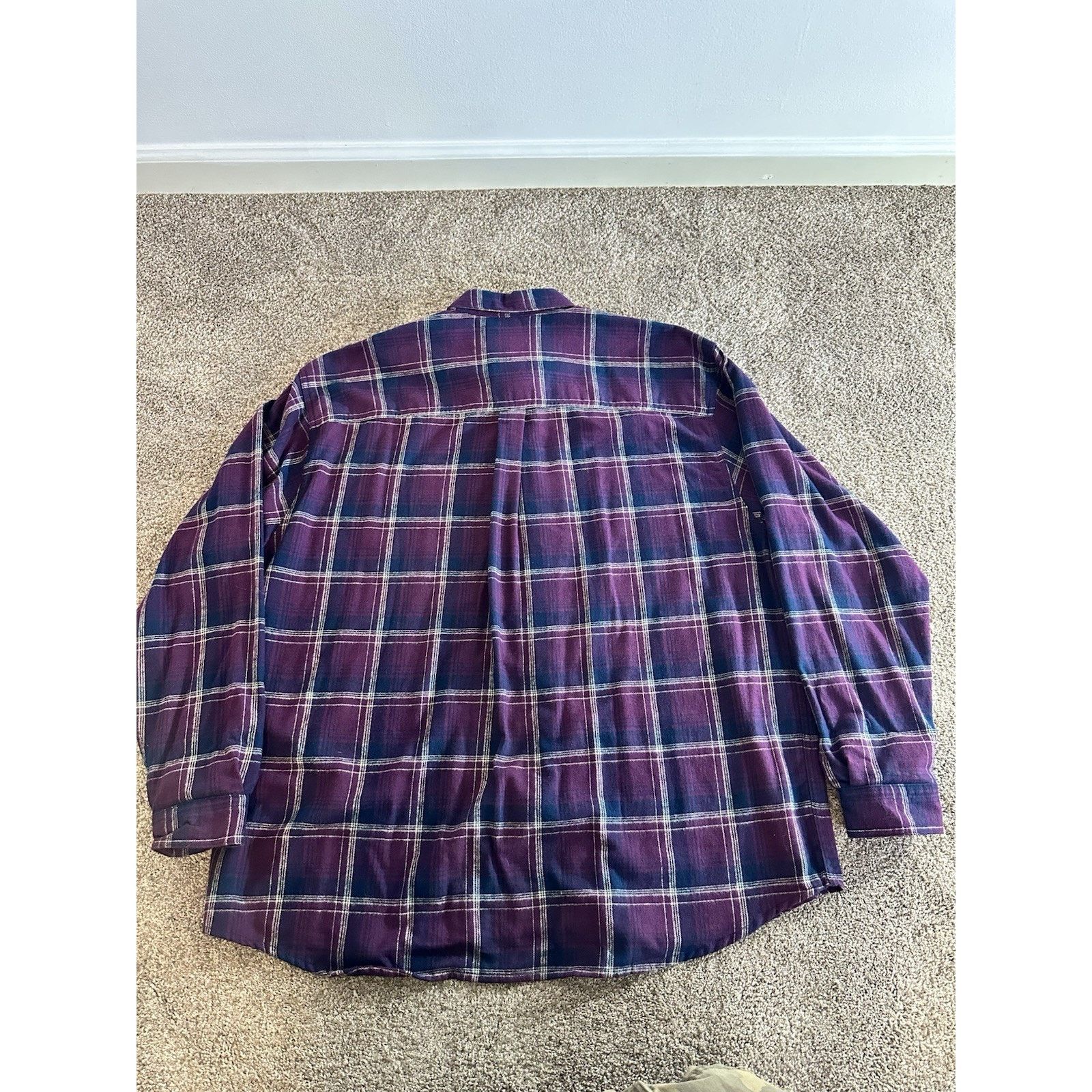 Woolrich Woolen Mills Woolrich Womens XL Flannel Shirt Purple Plaid Size XL / US 12-14 / IT 48-50 - 8 Thumbnail