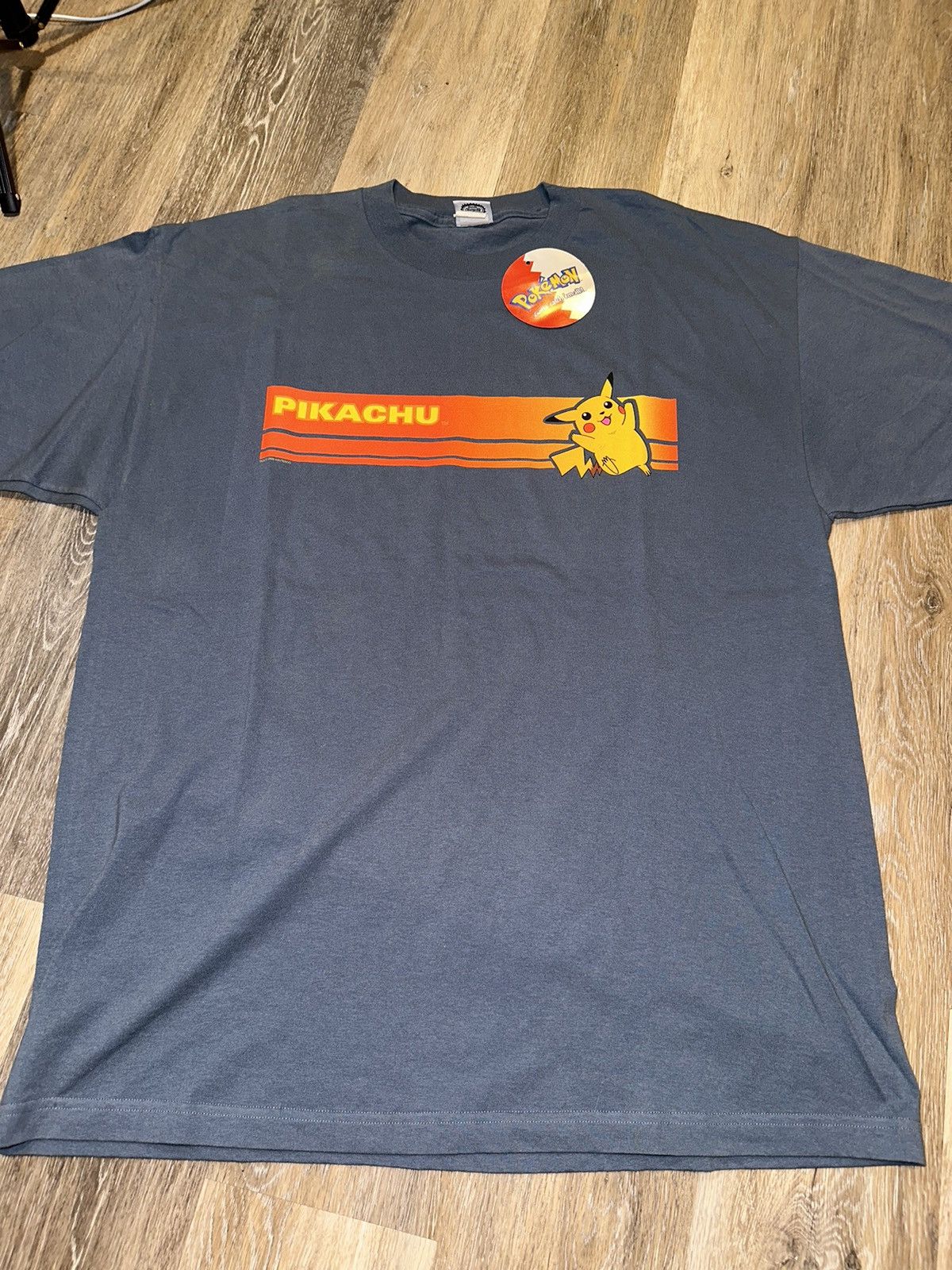 image of Pokemon x Vintage 1999 Vintage Pokémon Pikachu Shirt in Slate, Men's (Size XL)