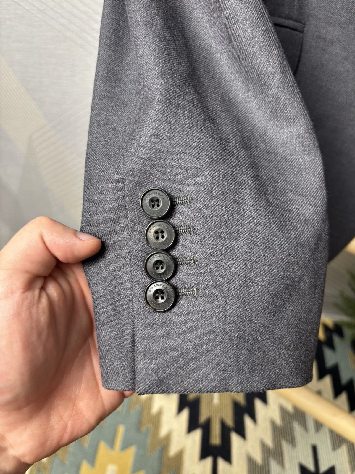 Burberry Burberry London Wool Two Button Blazer Made in Italy Size 46S - 6 Thumbnail