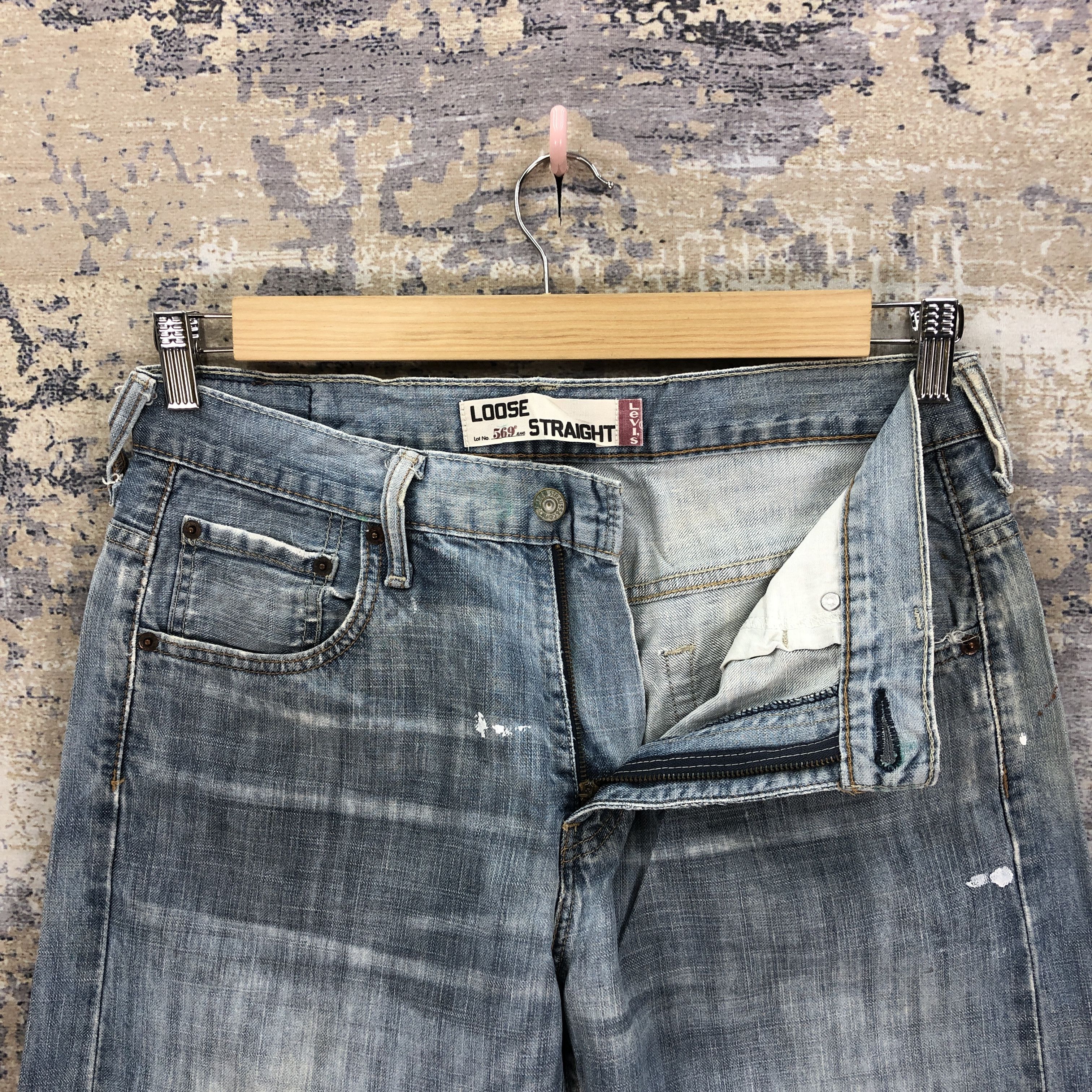 Levi's × Vintage Vintage Levis 569 Faded Baggy Jeans Levi's Light Wash Denim Size US 32 / EU 48 - 8 Thumbnail