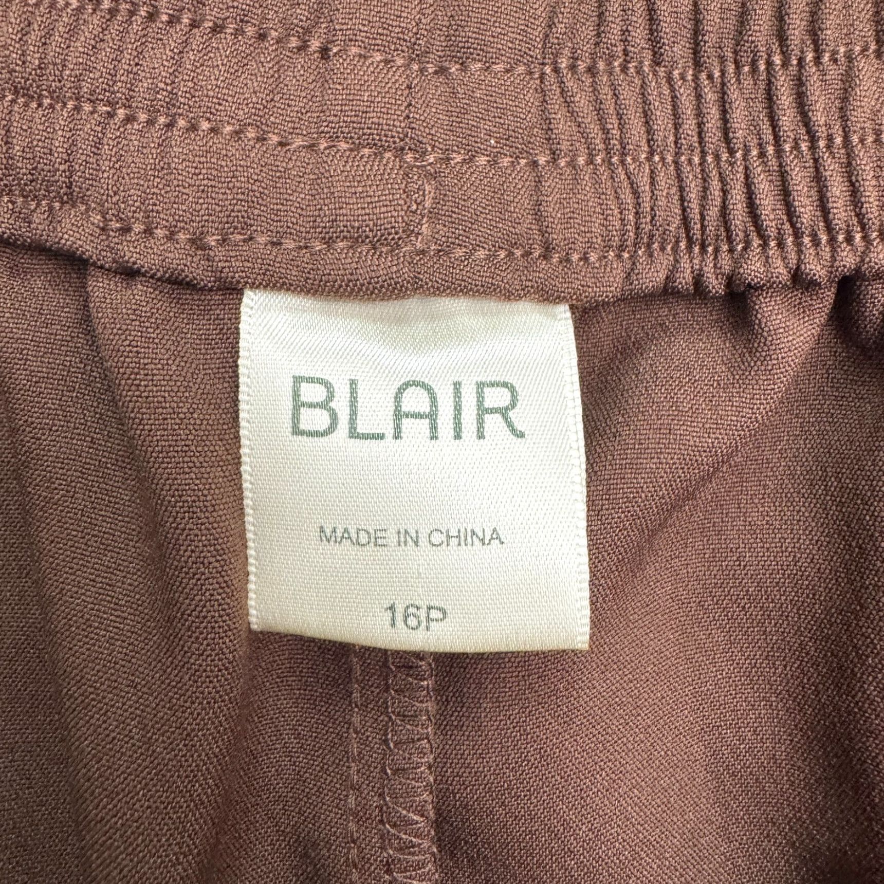Blair Blair Pants Dress Pants Womens 16P Brown High Rise Straight Leg Slacks Pull On Size 38" / US 16 / IT 52 - 5 Thumbnail