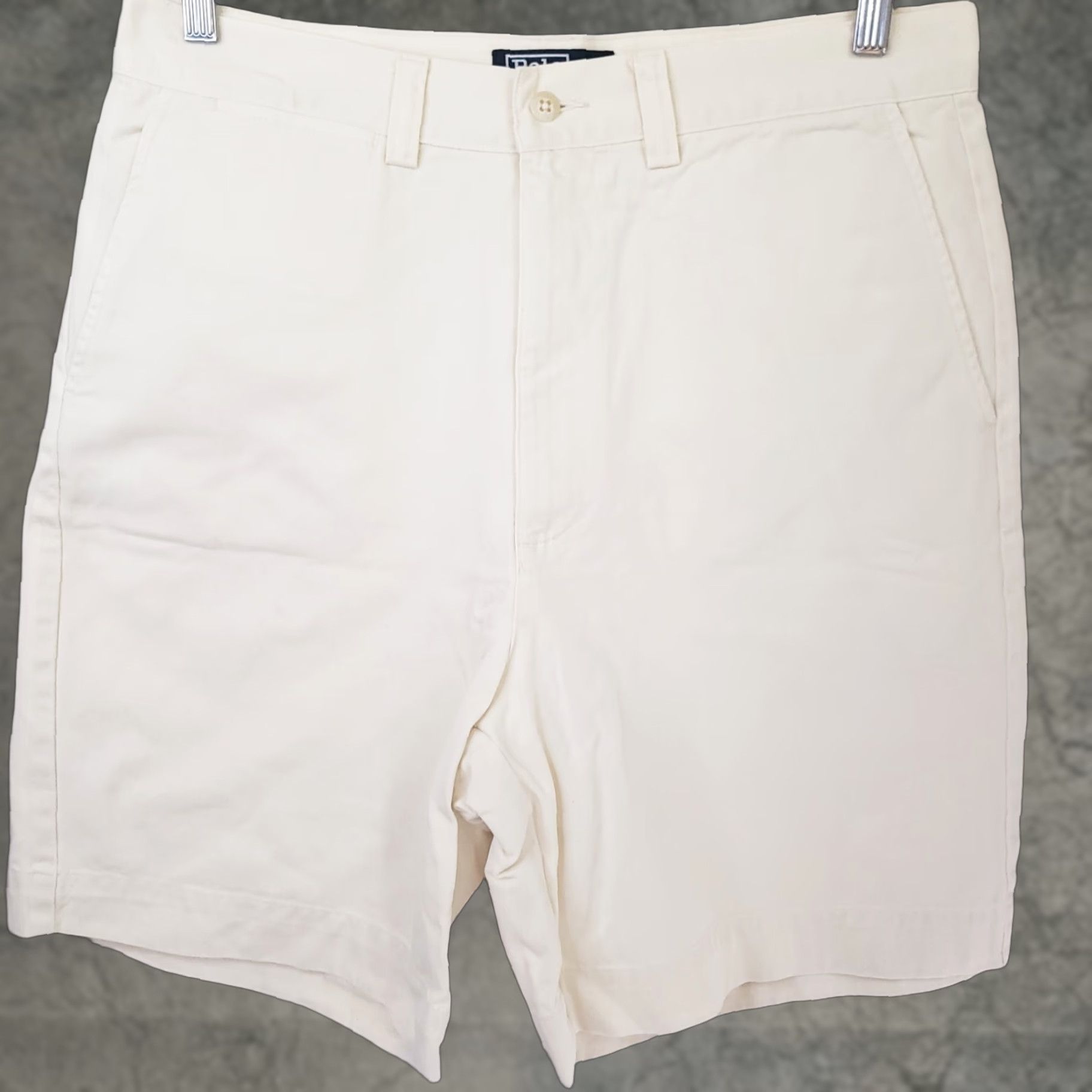 Polo Ralph Lauren VINTAGE Polo Ralph Lauren Shorts Mens 33 Pale Yellow Chino Regular Inseam 8in Zip Button Logo Casual Casual Mens Yellow 90s Classic Outdoor Outdoors Size US XS / EU 42 / 0 - 1 Thumbnail