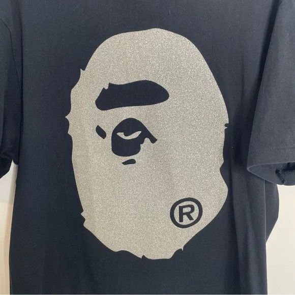 Bape Bape A Bathing Ape Big Ape Head Glitter Tee Black L Size US L / EU 52-54 / 3 - 3 Thumbnail