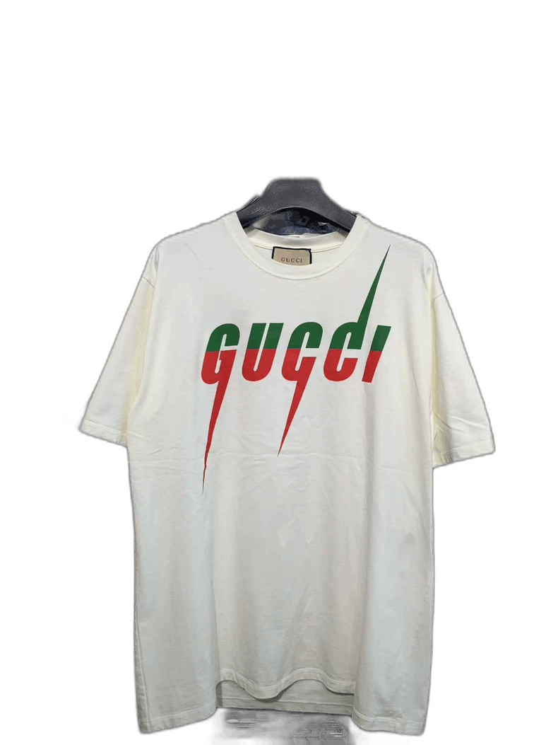 Gucci White Lightning Short Sleeve Tee