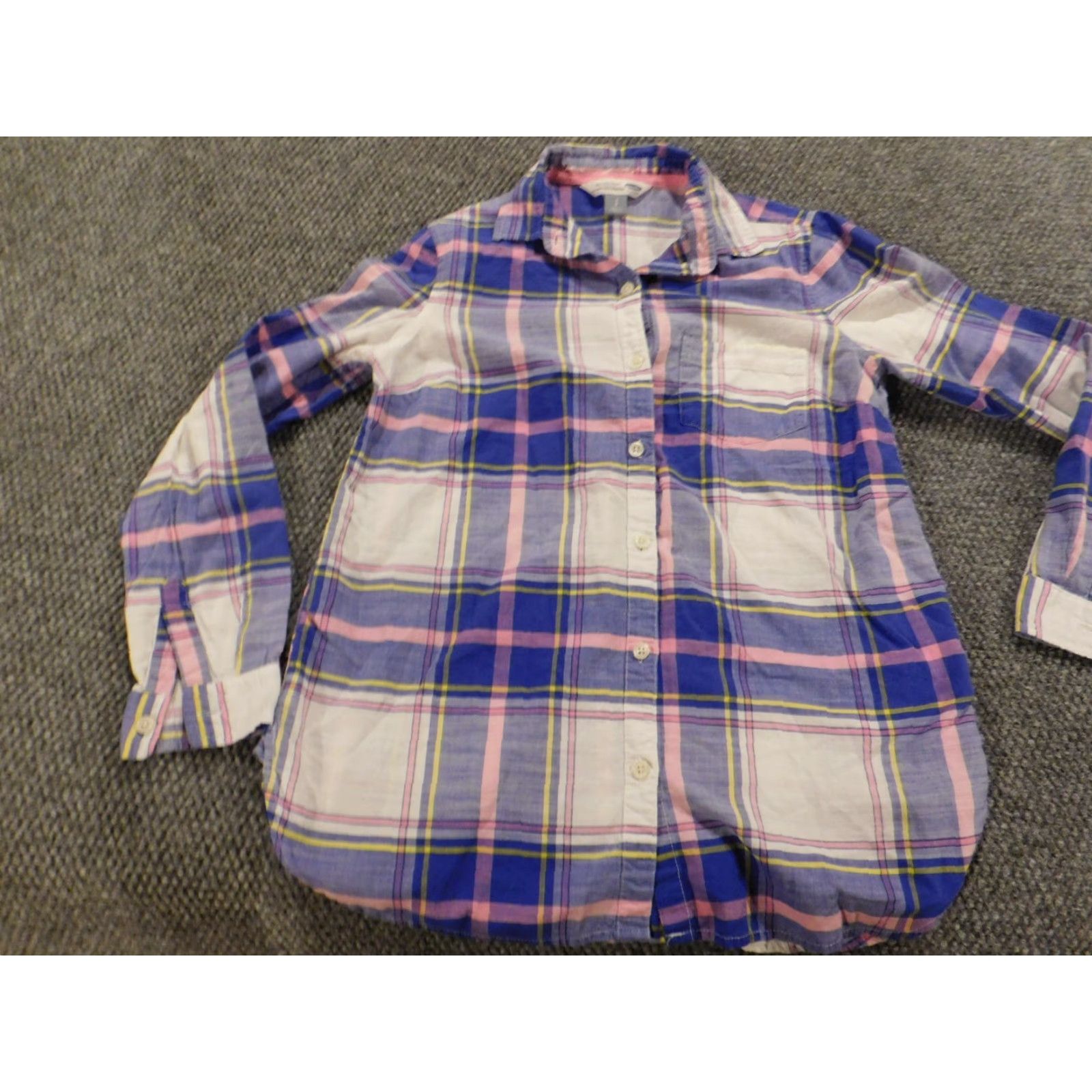 Old Navy Old Navy Womens Blouse Small plaid purple classic button down Size S / US 4 / IT 40 - 3 Thumbnail