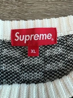 Supreme Supreme "Back Logo Sweater" (Checkerboard) Size US XL / EU 56 / 4 - 3 Thumbnail