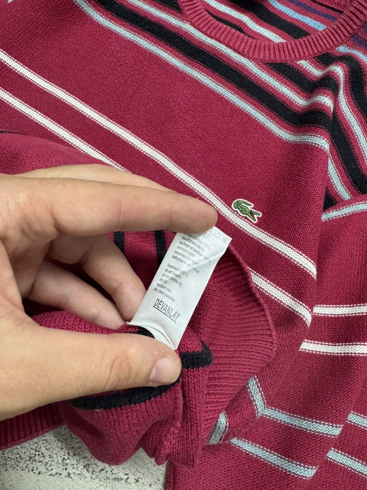 Lacoste Vintage Y2k Lacoste Striped Oversized Sweater 90’s Size US M / EU 48-50 / 2 - 8 Thumbnail