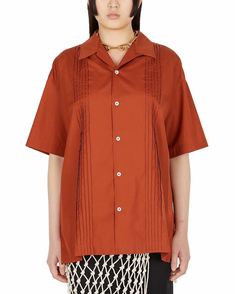 Marni o1y1125 Solid Color Shirt in Rust Size XL / US 12-14 / IT 48-50 - 1 Thumbnail