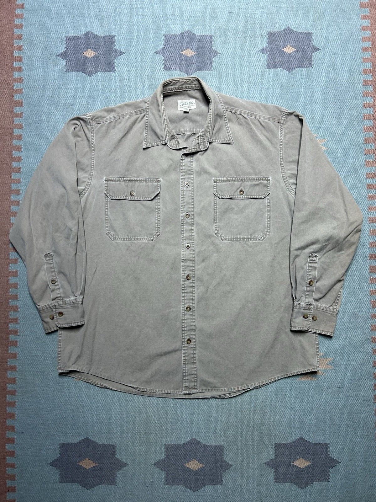 Vintage Vintage cabelas button shirt canvas hiking outdoor XL tall Size US XL / EU 56 / 4 - 1 Thumbnail