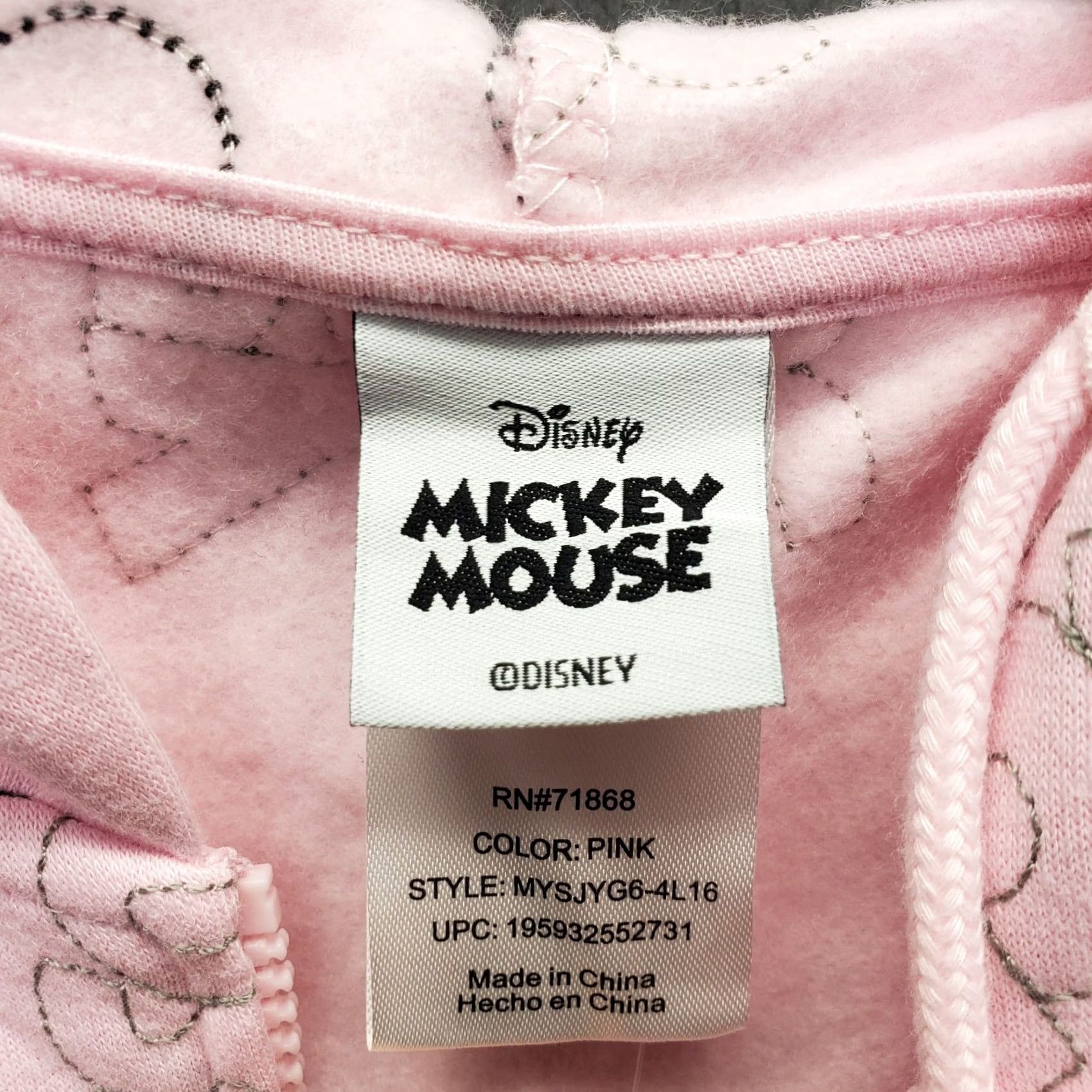 Disney Disney Mickey Mouse Hoodie Womens Large Multi All Over Print Long Sleeve Zip-Up Size L / US 10 / IT 46 - 6 Thumbnail