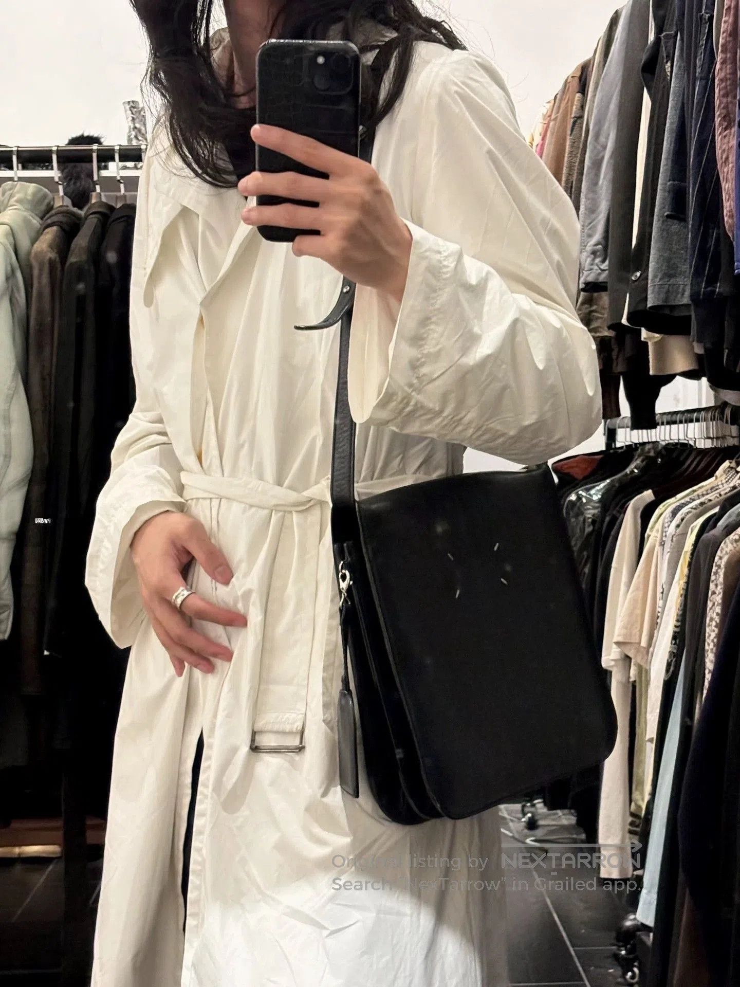 Maison Margiela Black Leather Crossbody Bag. Size ONE SIZE - 2 Thumbnail