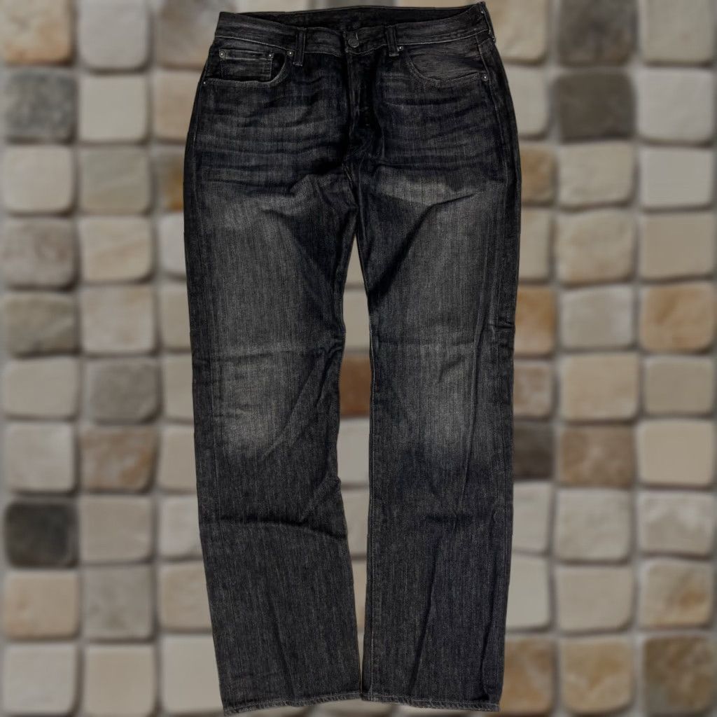 Levi's Levi's 501 Jeans Black Charcoal Wash Sz 34x32 Men Denim Straight Belt Loops 501 Series Regular Jeans Mens Size US 34 / EU 50 - 1 Thumbnail