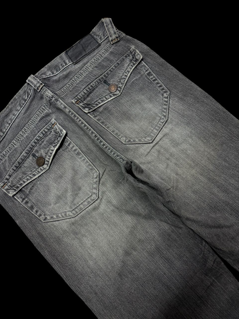 Jun Takahashi 💥Flare💥90’s Style Uniqlo Regular Fit Bootcut Sand Wash Size US 33 - 16 Thumbnail