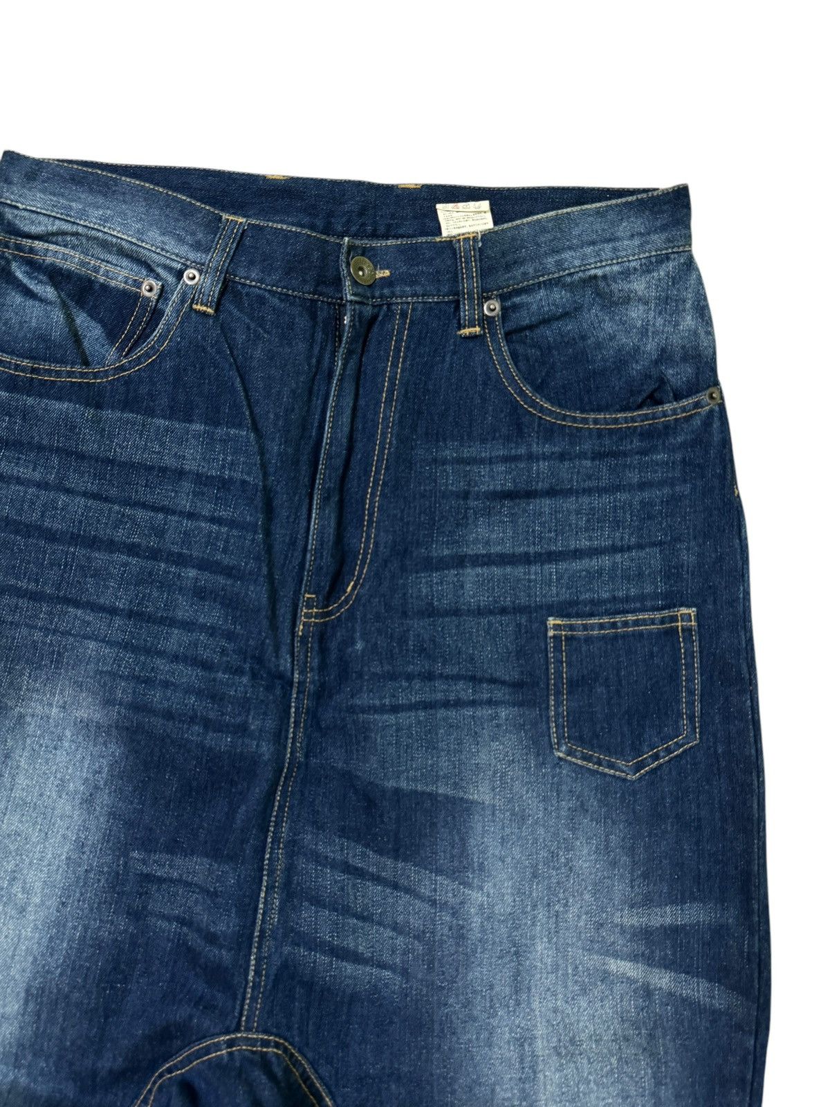 Japanese Brand Vintage Crotch Jeans Washed Detailing Cdg Inspired Size US 30 / EU 46 - 5 Thumbnail