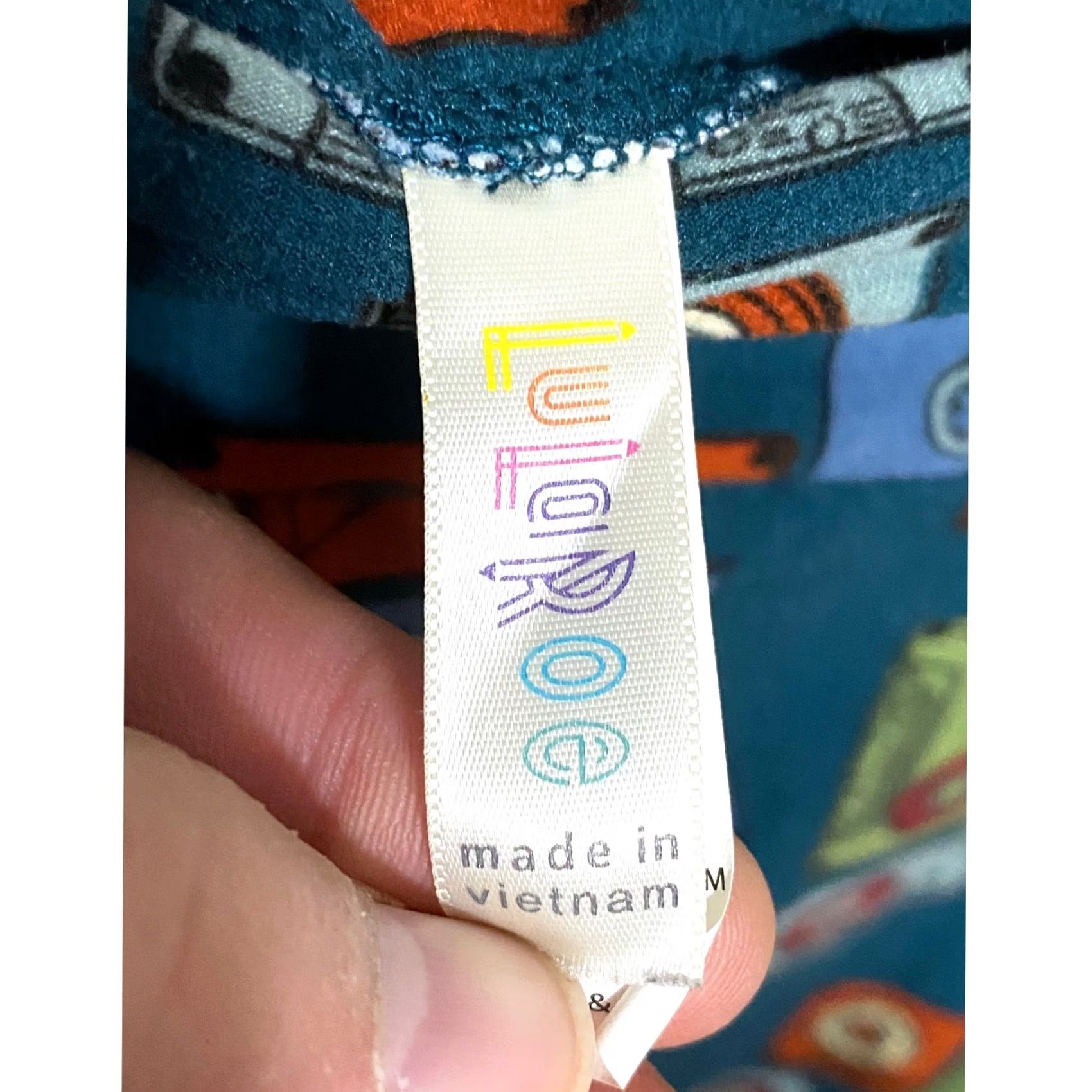 Vintage LULaRoe Leggings Cassette Tapes All Over Print OS TC Teal 80s 90s Retro Y2K Boho Size 36" / US 14 / IT 50 - 6 Thumbnail
